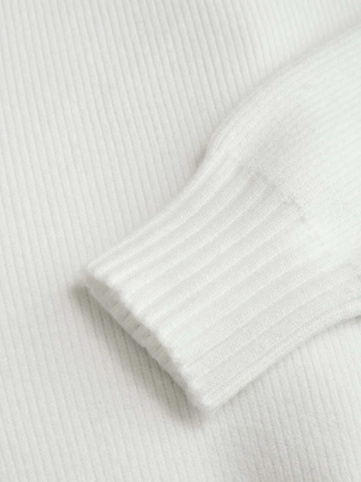 Pearl Trim Ribbed Knit Top-Chicvia