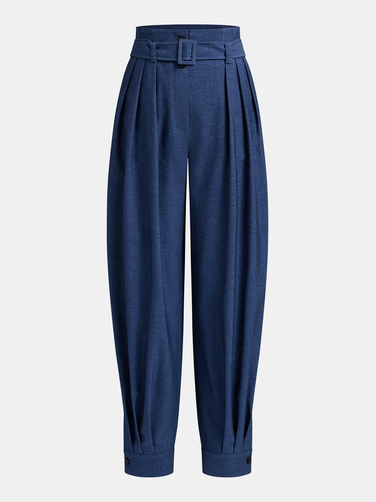 High-Waist Belted Balloon Cuff Pants-Chicvia