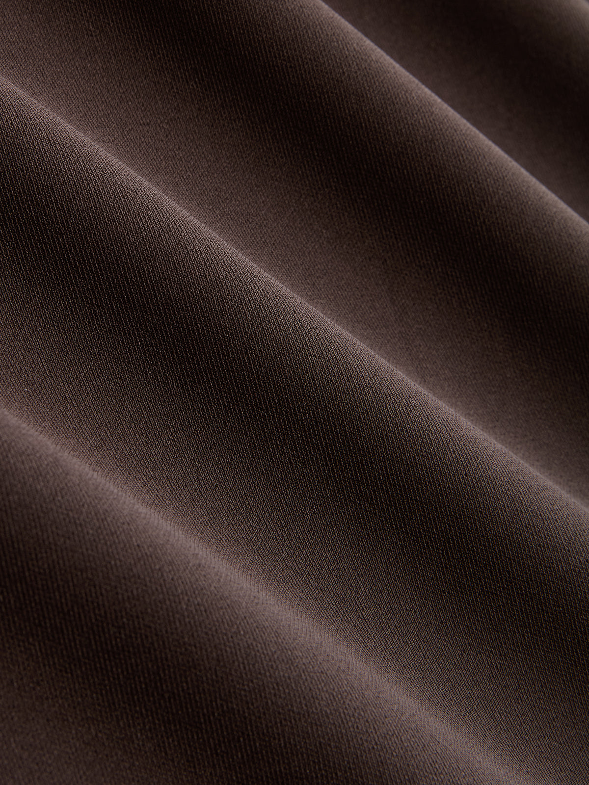 Crossed Faux Leather Waist A-Line Skirt-Chicvia