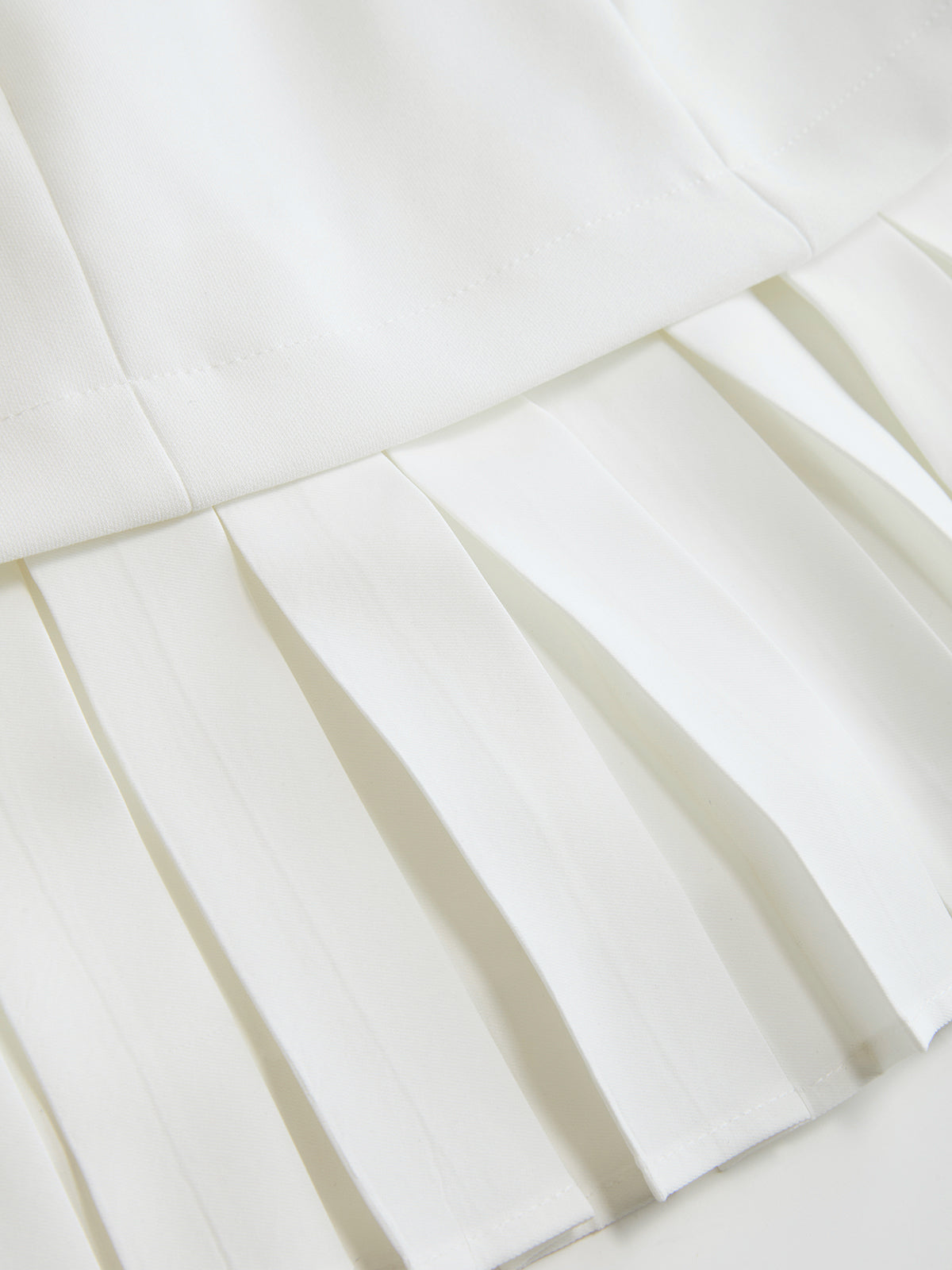 Pleated Hem Tailored Blazer Mini Dress-Chicvia