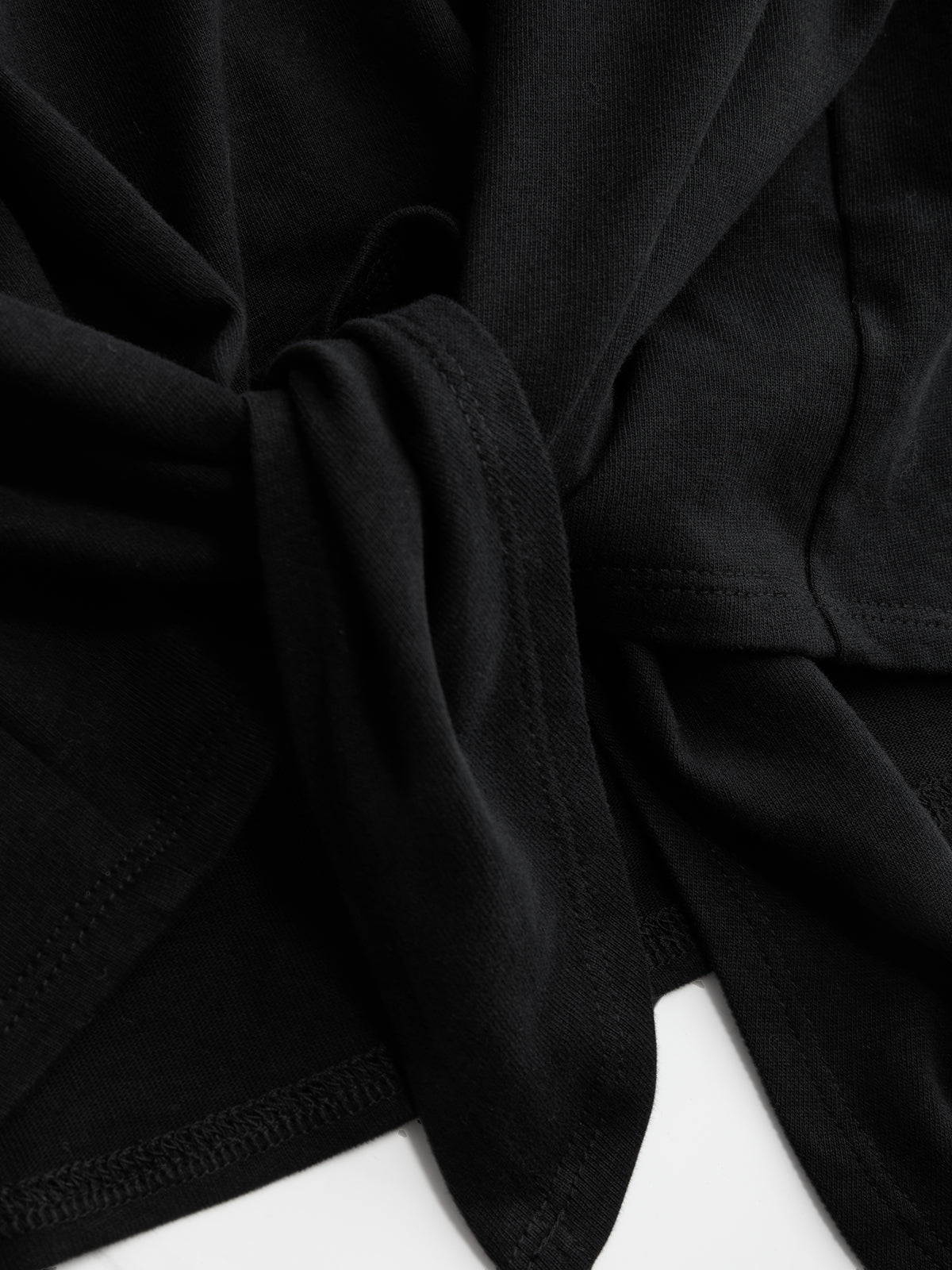 Knot Detail Long-Sleeve Top-Chicvia