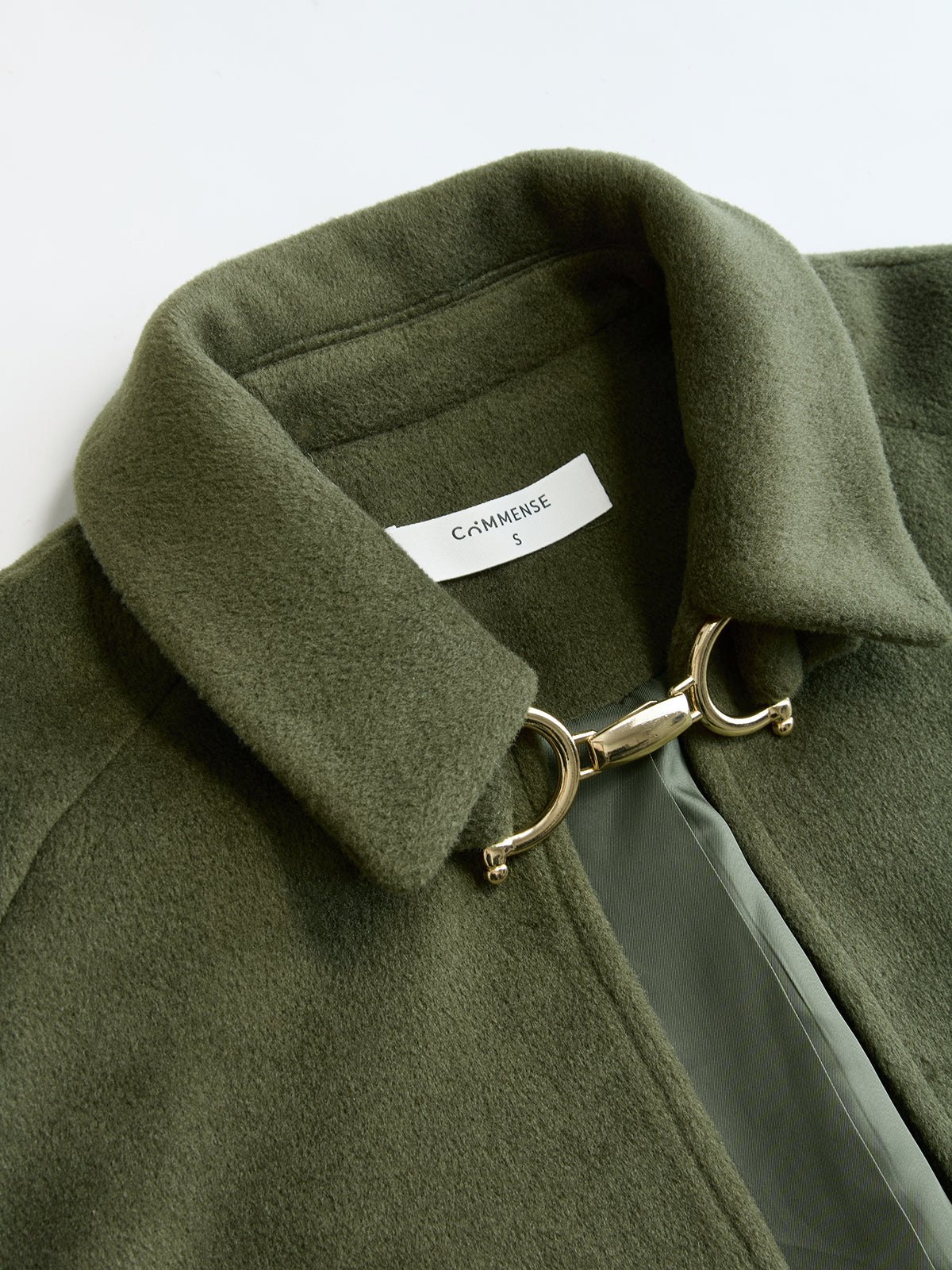 Collared Metal Accent Tweed Cloak-Chicvia