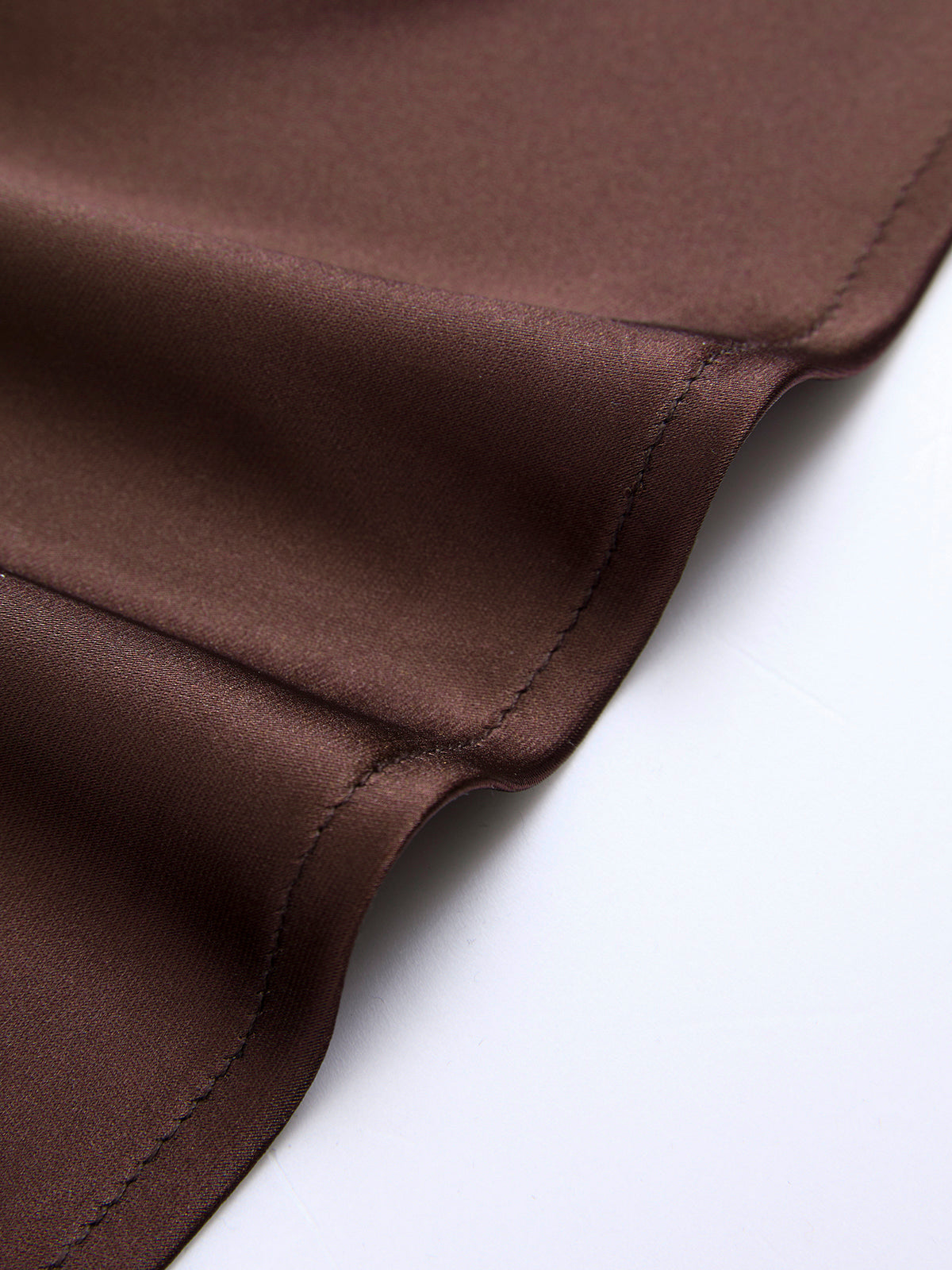 Elastic-Waist Satin Mermaid Maxi Skirt-Chicvia