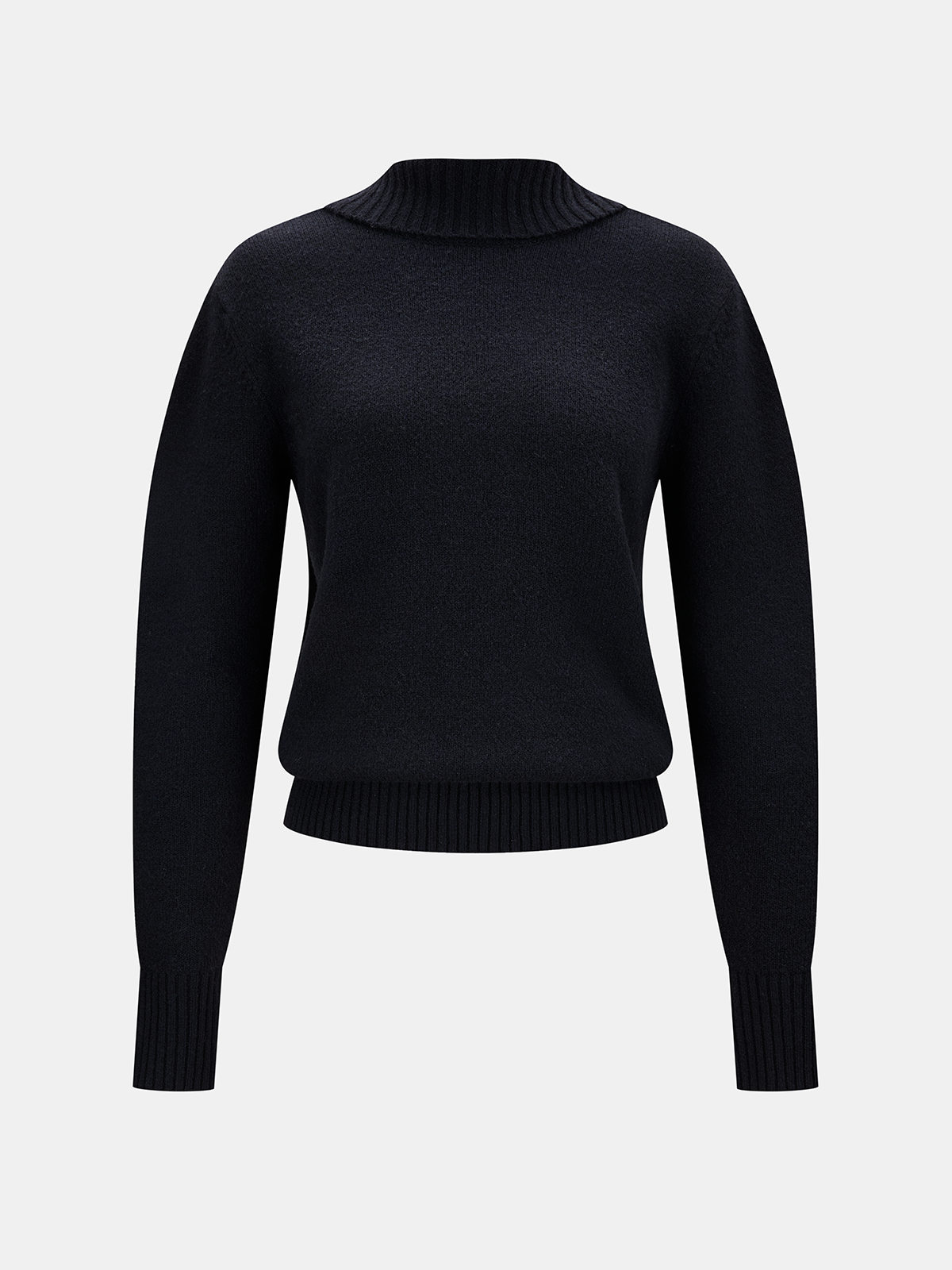 Deep V-Back Knit Sweater-Chicvia