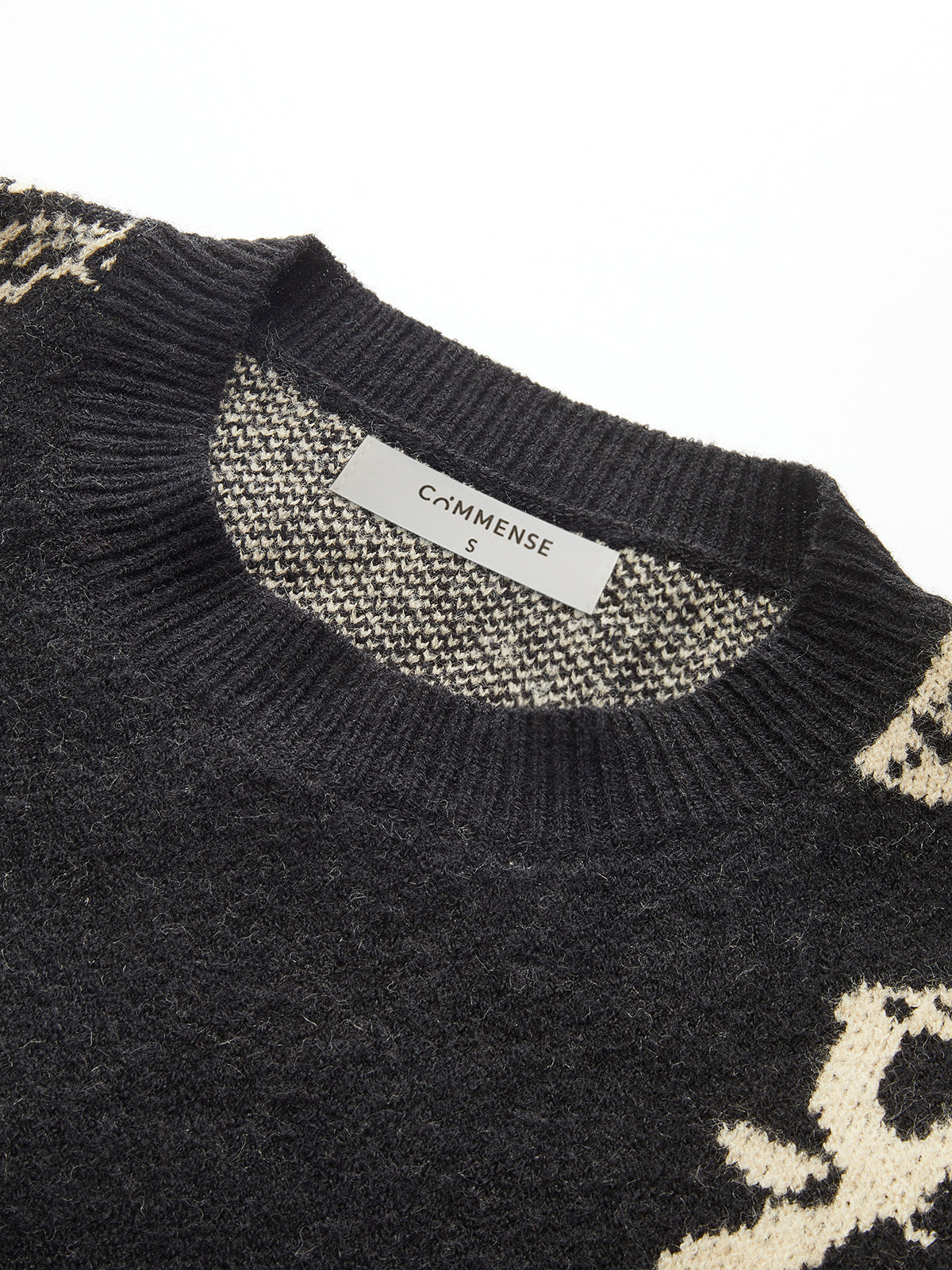 Horse-Patterned Loose Crew Neck Knit Sweater-Chicvia