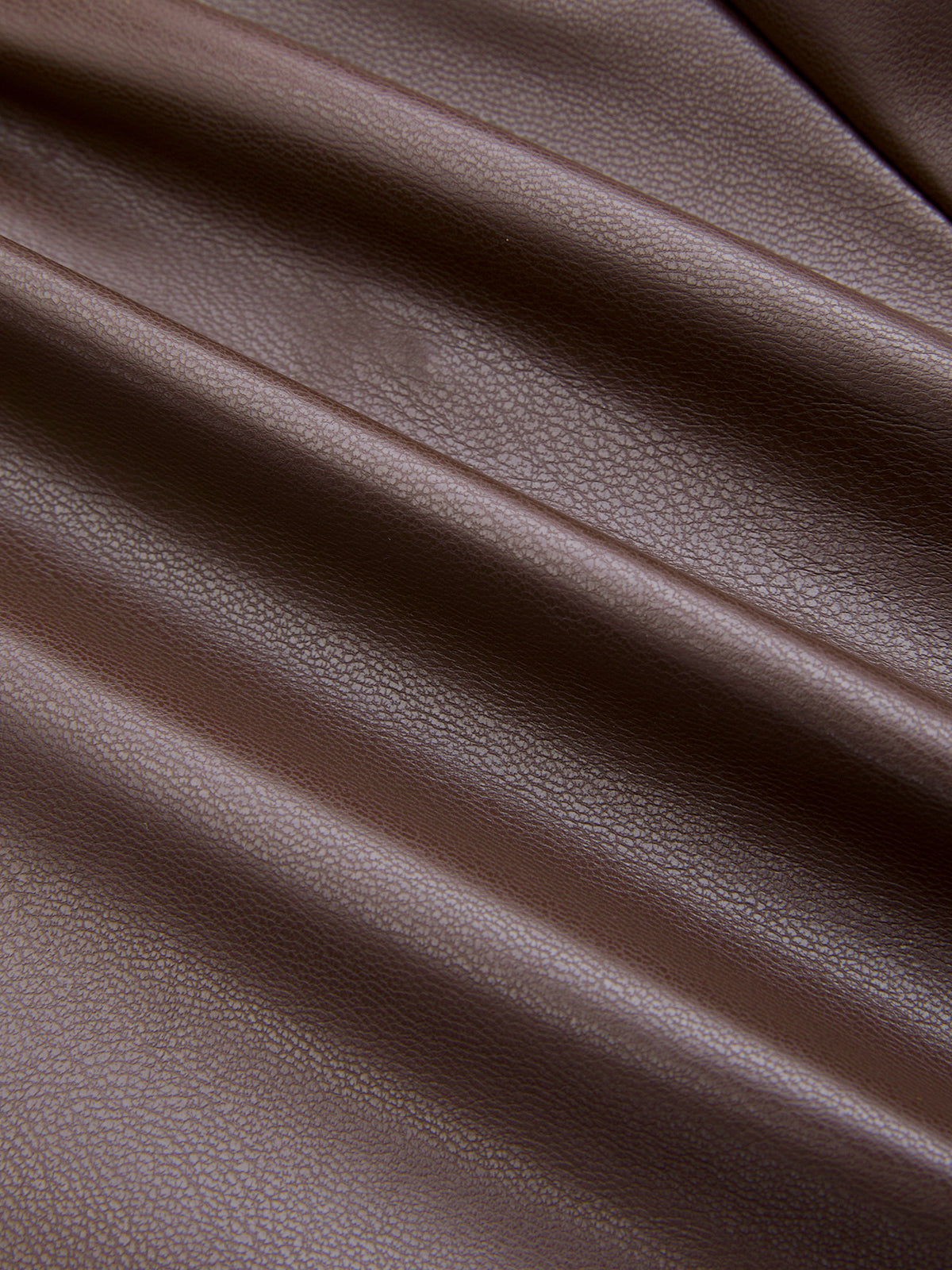 Button-Front Strapless Faux Leather Fitted Top-Chicvia