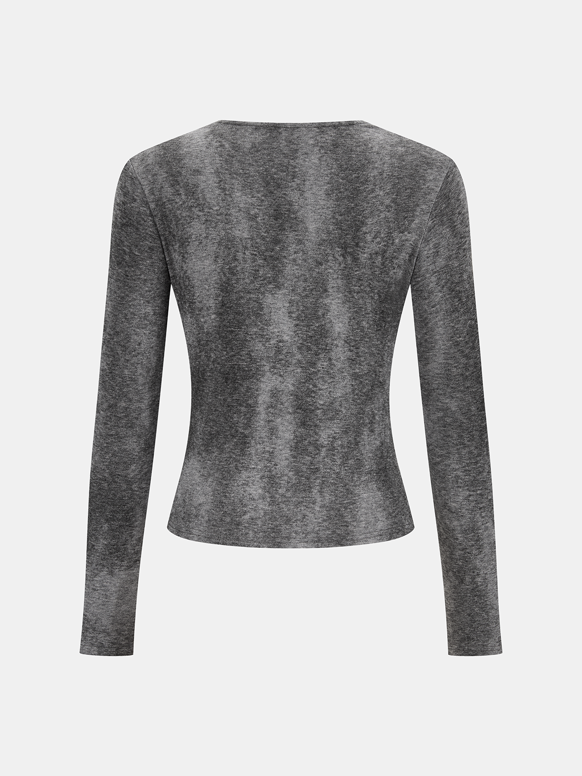 Cross-Front Long-Sleeve Top-Chicvia