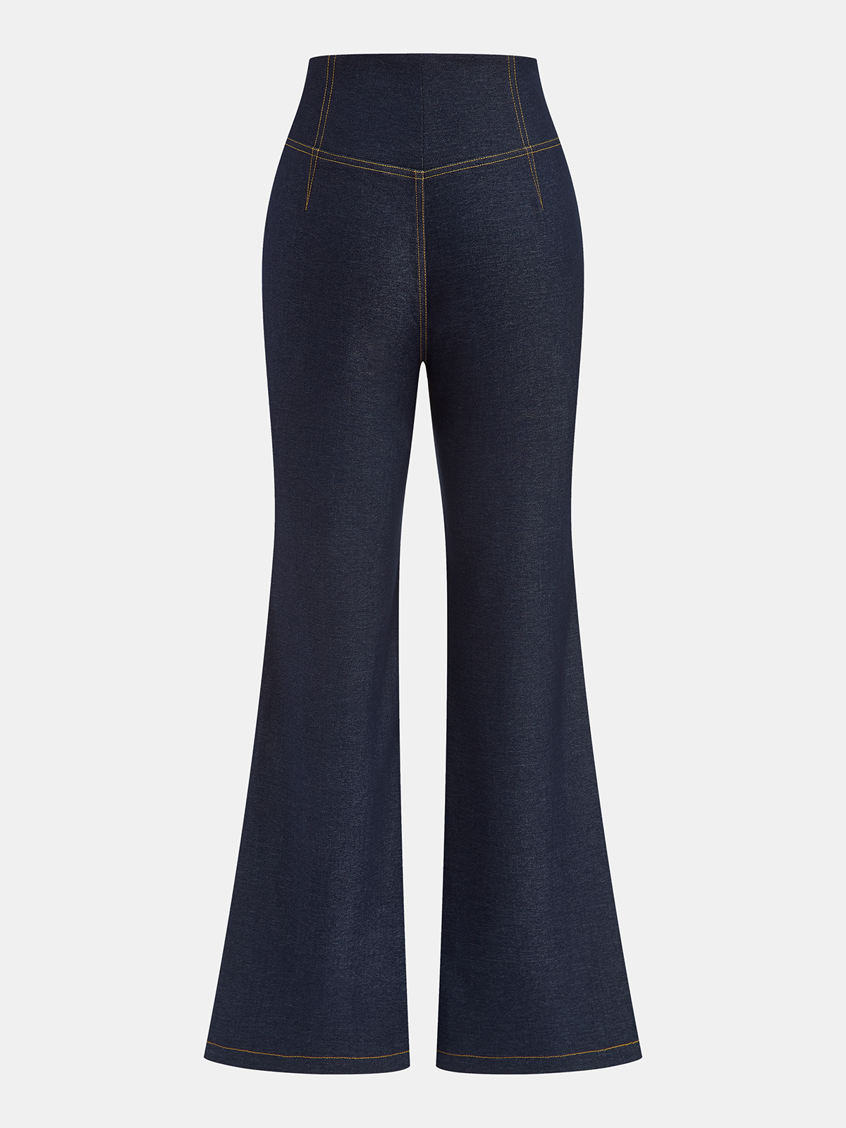 Cross-Over Waist Flared Pants-Chicvia