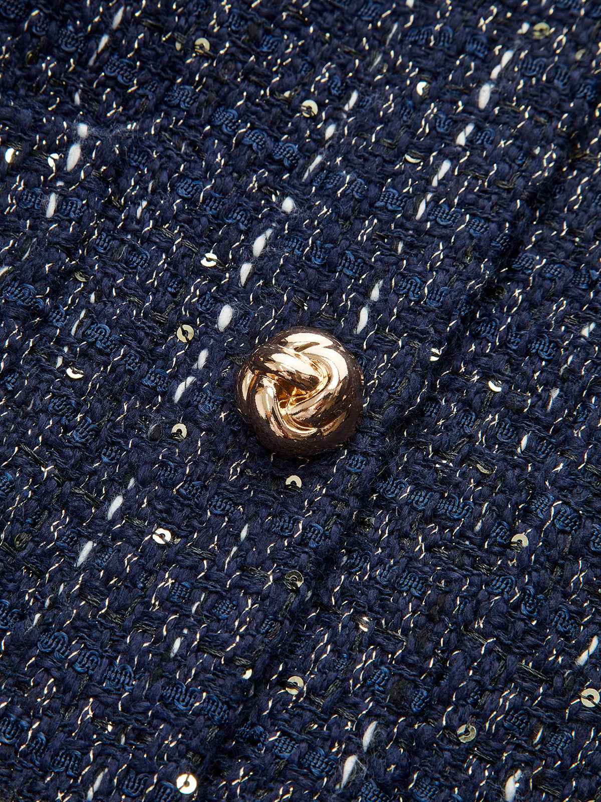 Pleated Hem Panel Tweed Belted Mini Dress-Chicvia