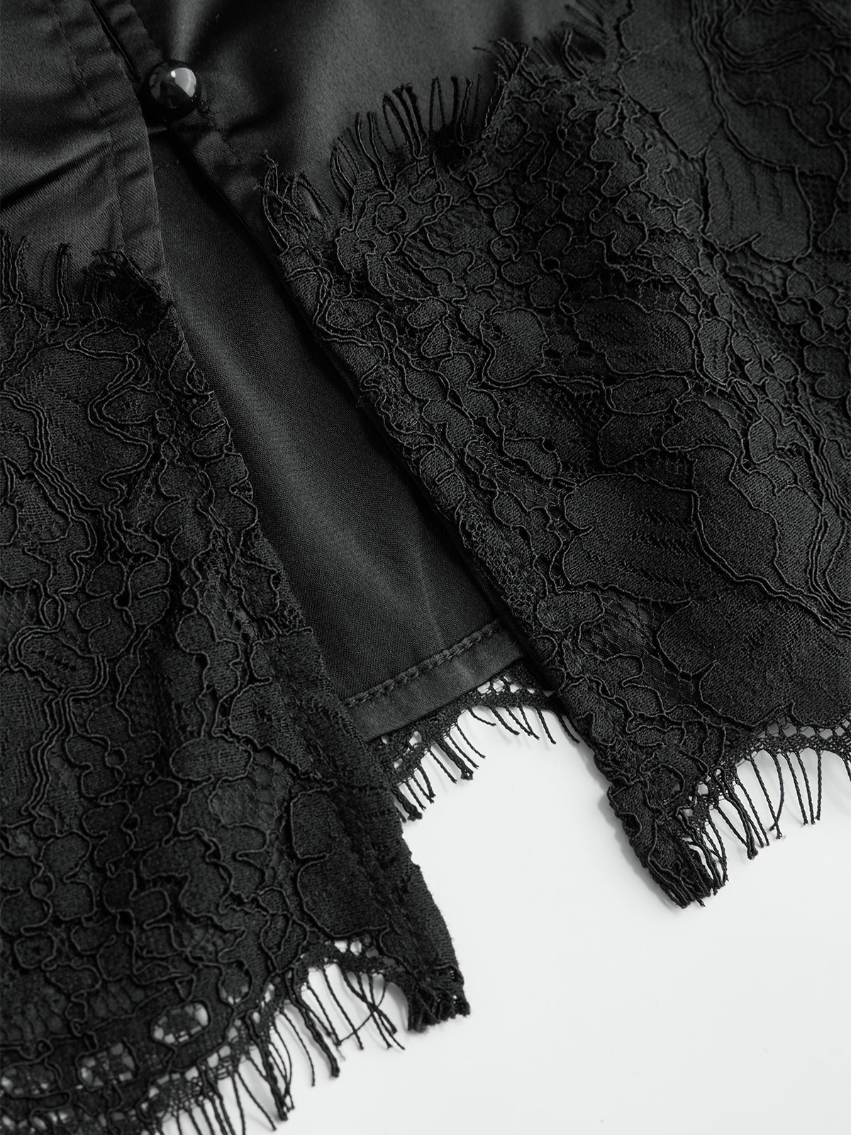 Lace-Trim Satin Cami Top-Chicvia