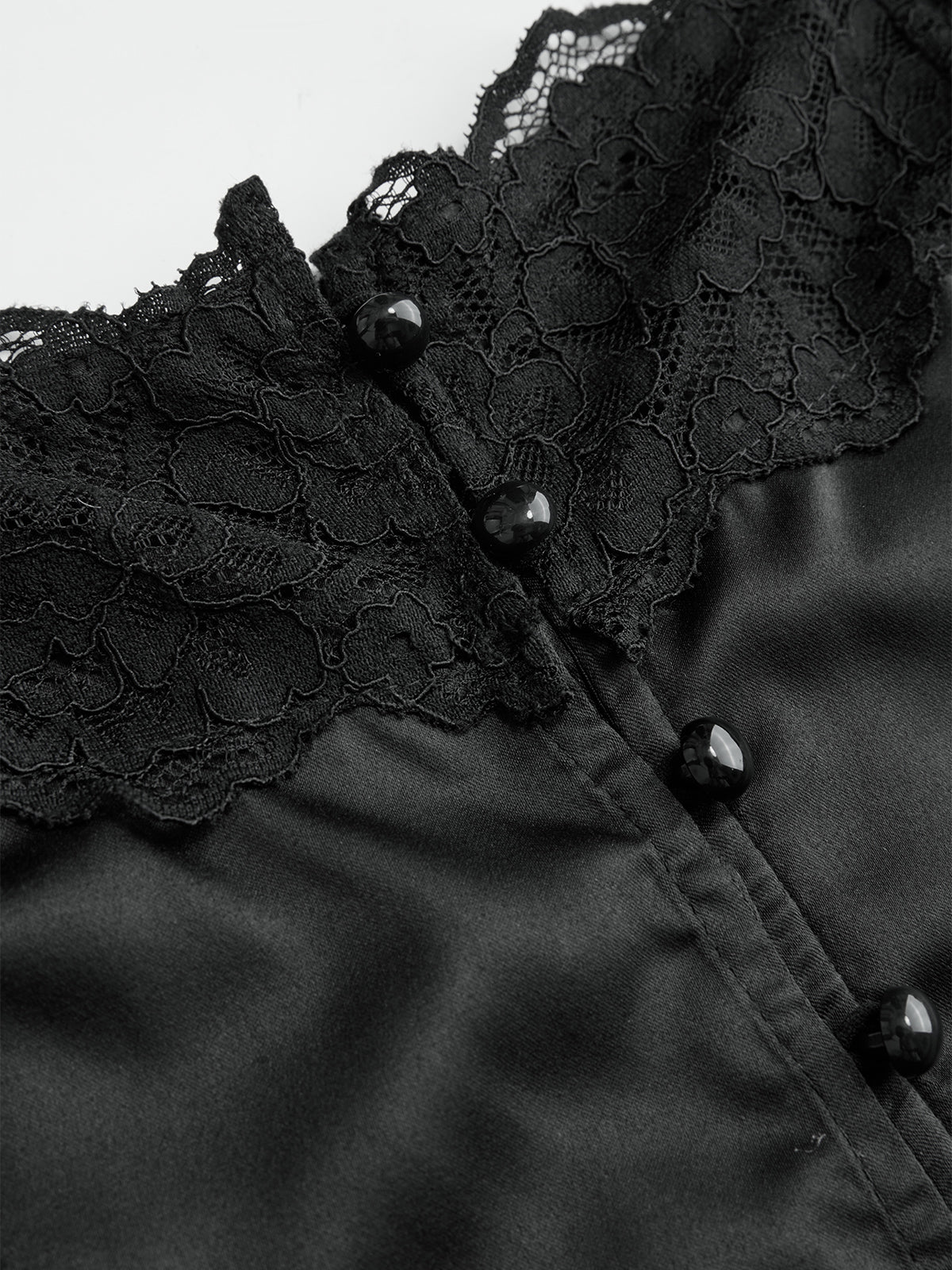 Lace-Trim Satin Cami Top-Chicvia