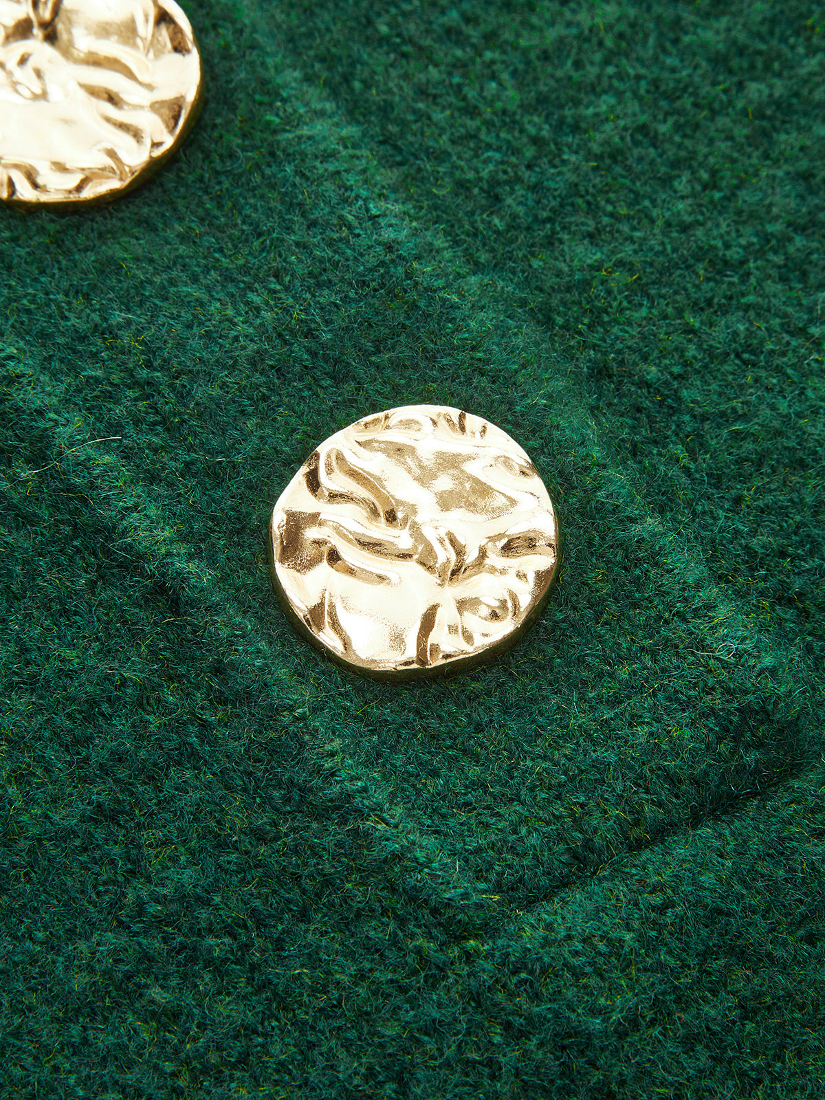 Metal Detail Mock Neck Wool Blend Vest-Chicvia