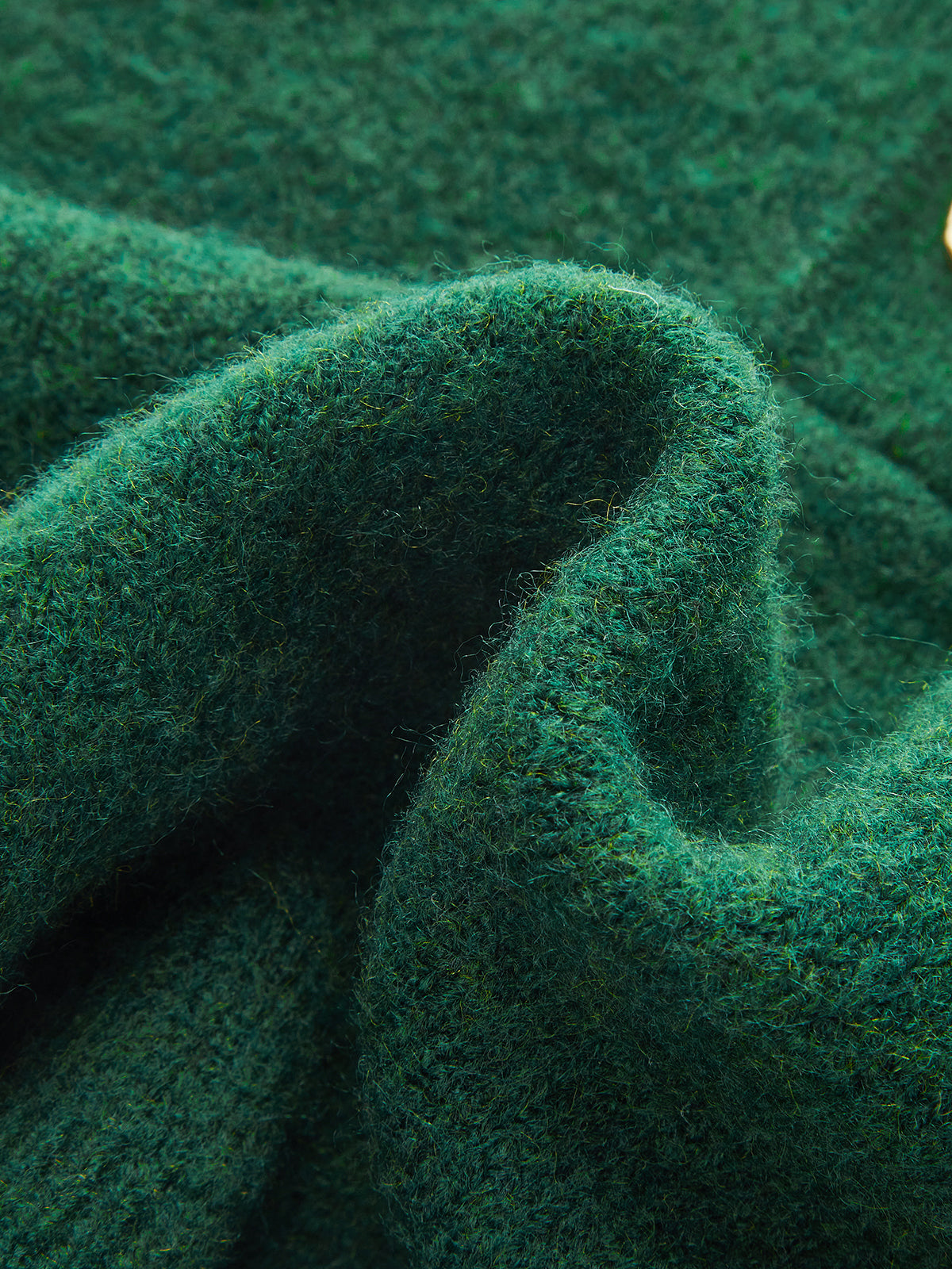 Metal Detail Mock Neck Wool Blend Vest-Chicvia