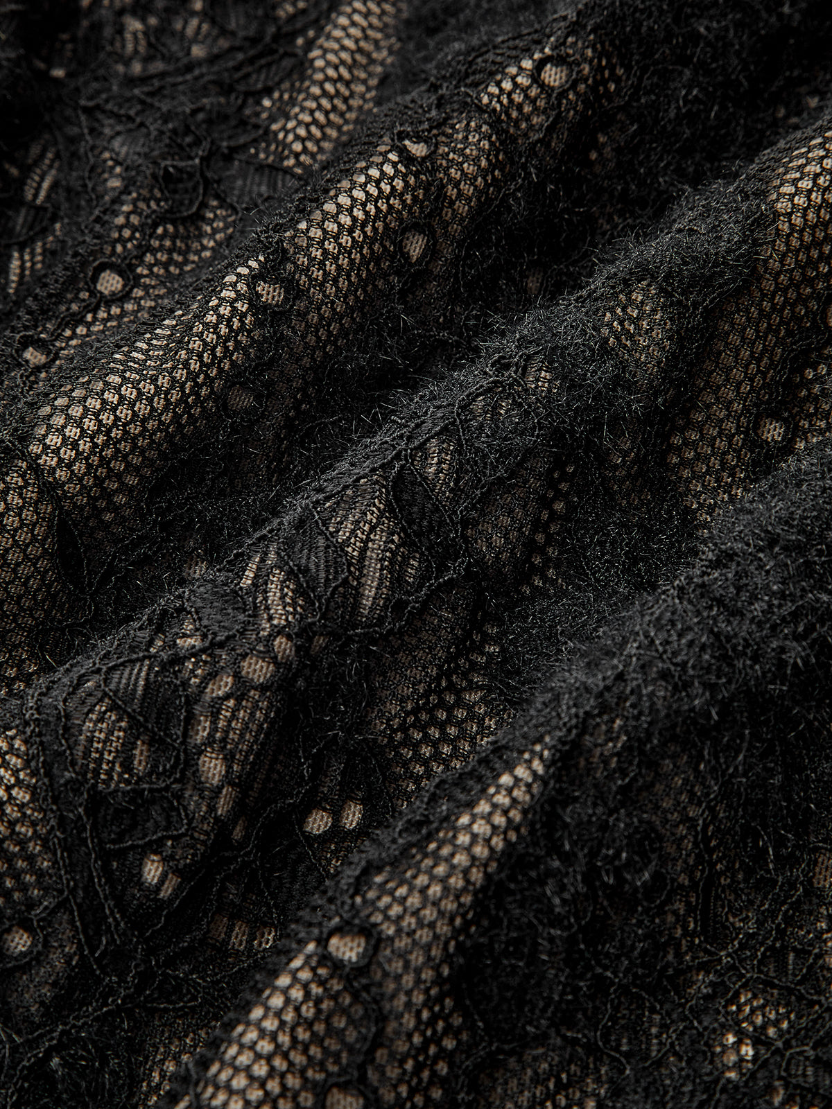 Floral Lace Long-Sleeve Bodysuit-Chicvia