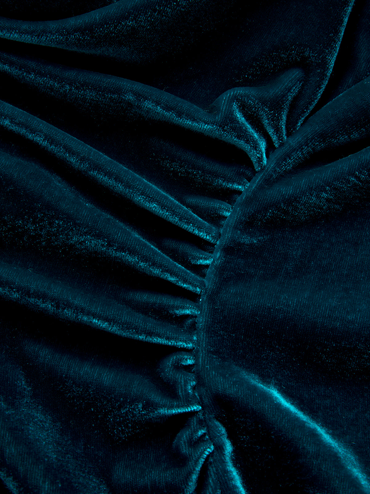 Cowl Neck Ruched Velvet Sleeveless Dress-Chicvia