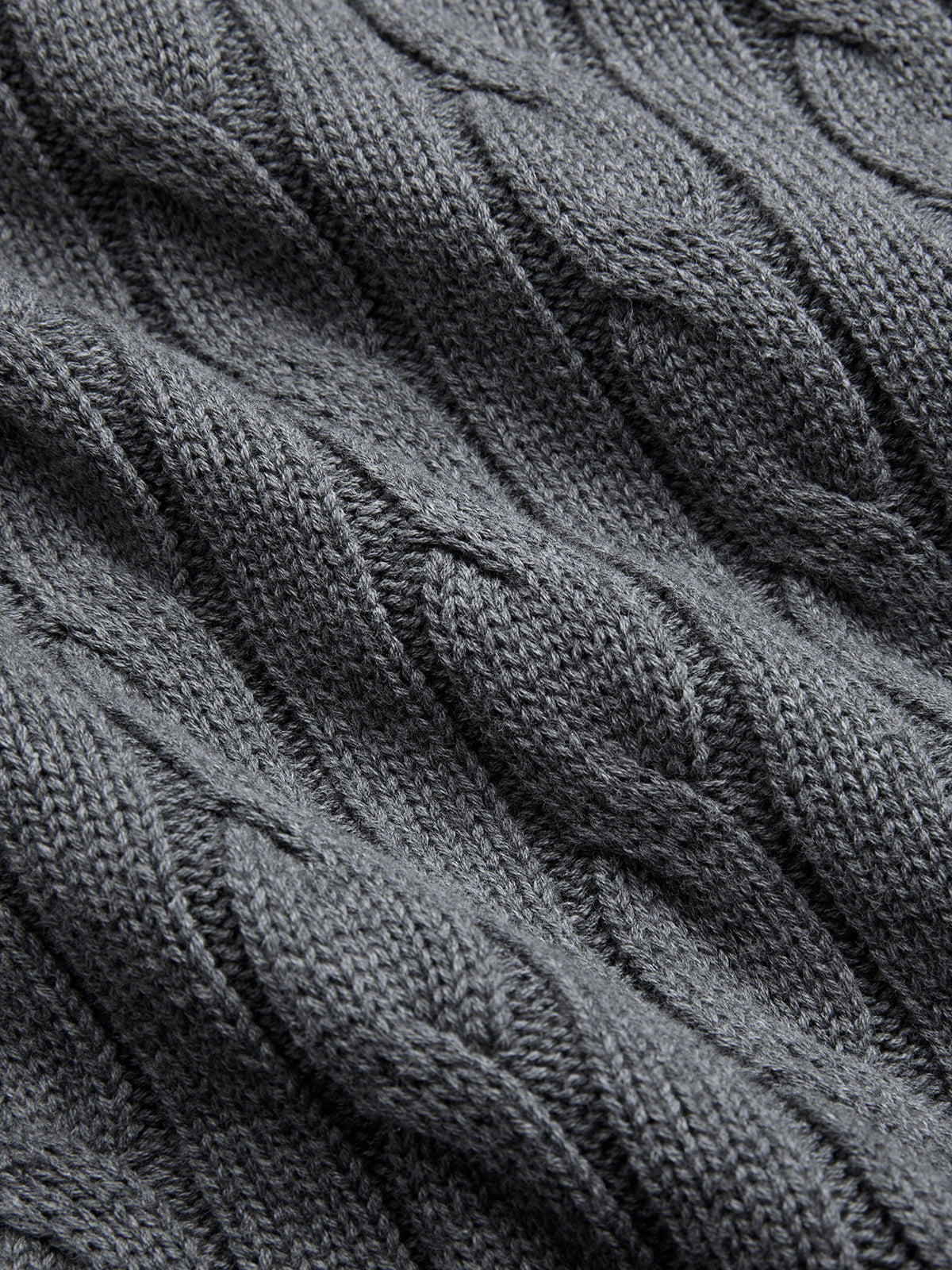 Buckle Detail Shawl Collar Cable-Knit Cardigan-Chicvia