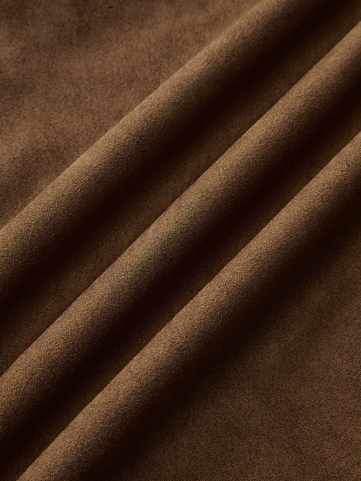 Faux Leather Panel Suede Effect Midi Skirt-Chicvia