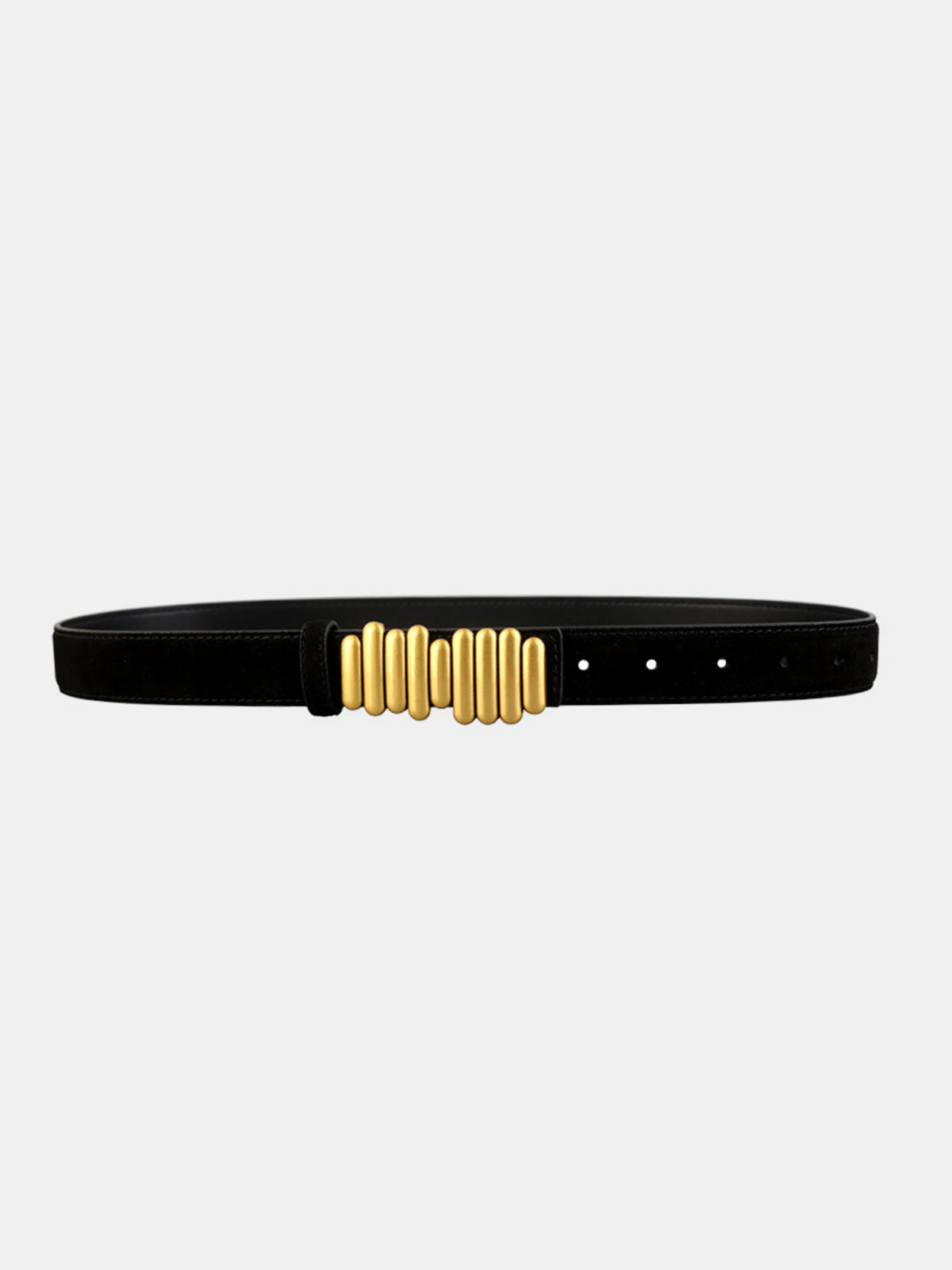 Multi-Bar Buckle Leather Belt-Chicvia