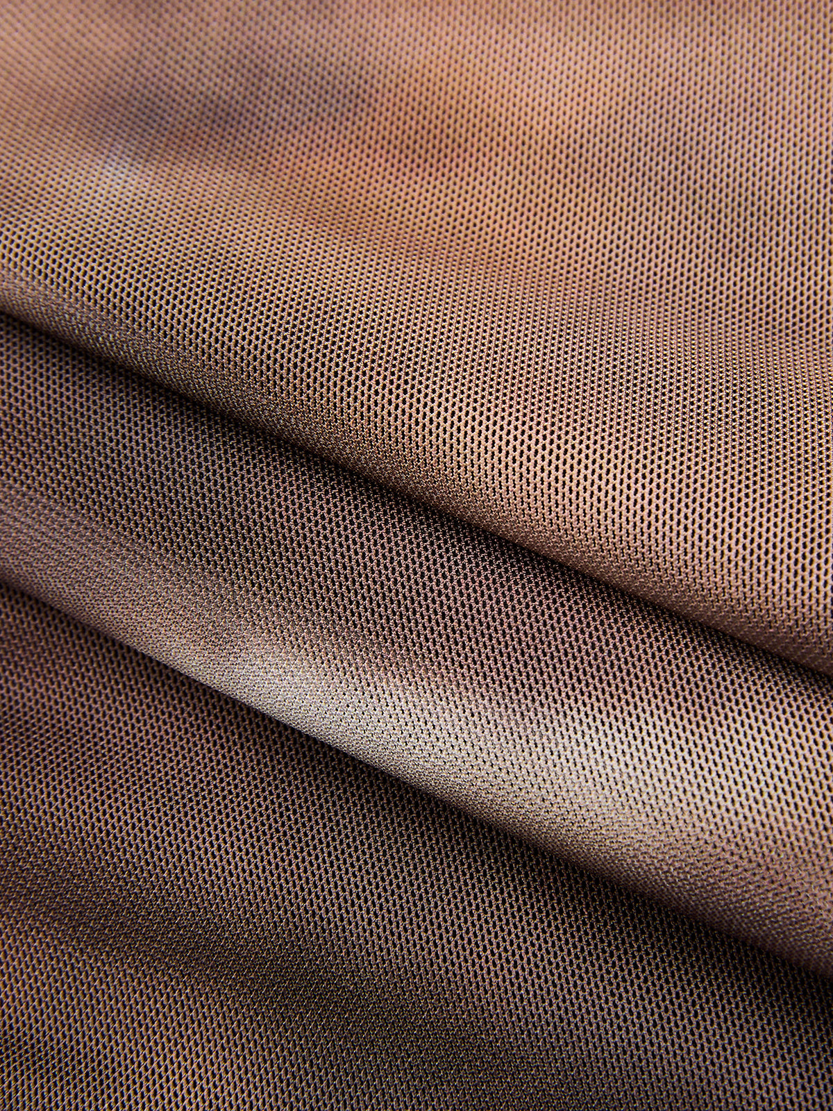 Gradient Print Ruched Long Sleeve Bodysuits-Chicvia