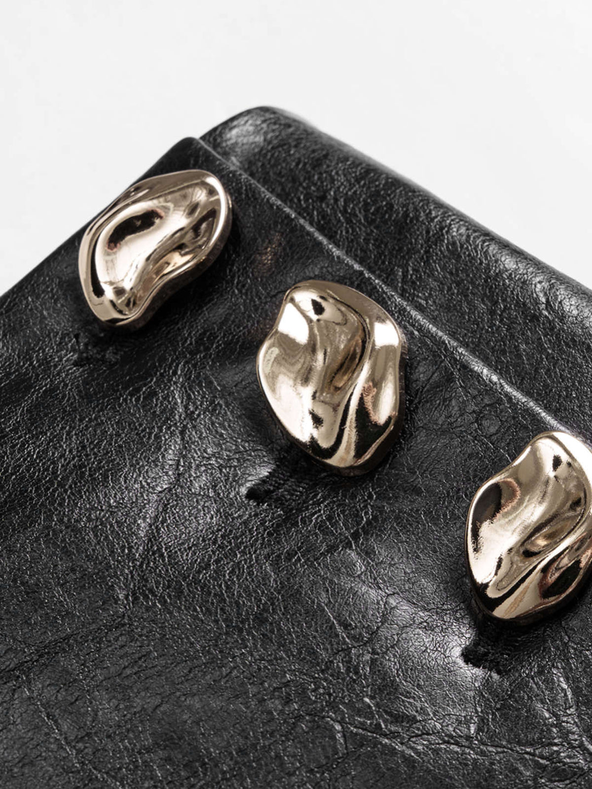 Faux Leather Panel Lantern Pants-Chicvia