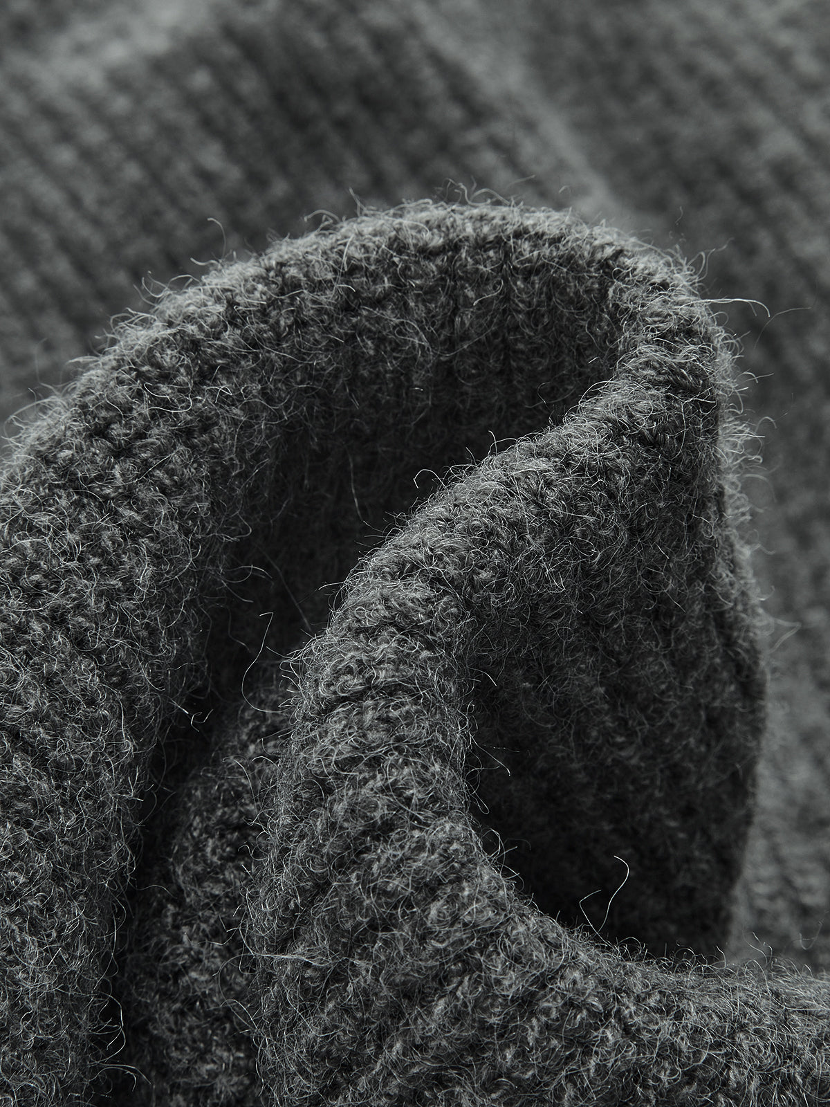 Loose Turtleneck Button-Front Long Cardigan Coat-Chicvia