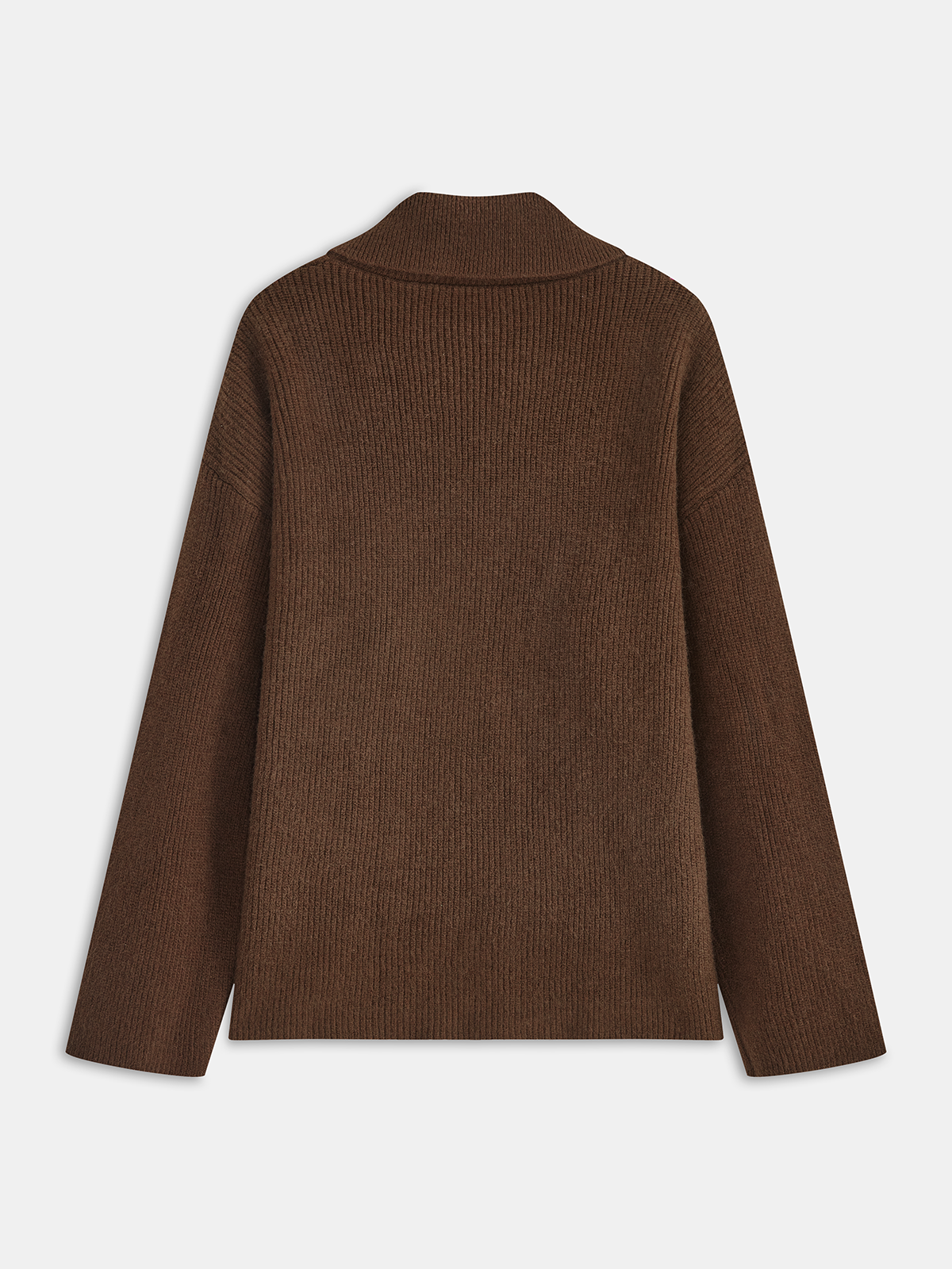 Half-Zip Sweater & Wide-Leg Pant Set-Chicvia