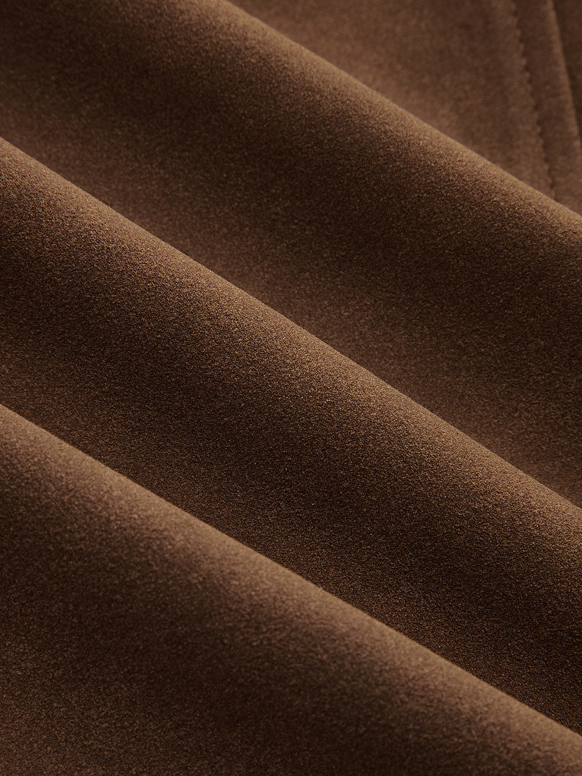 Fringe Button-Front Collared Suede Effect Jacket-Chicvia