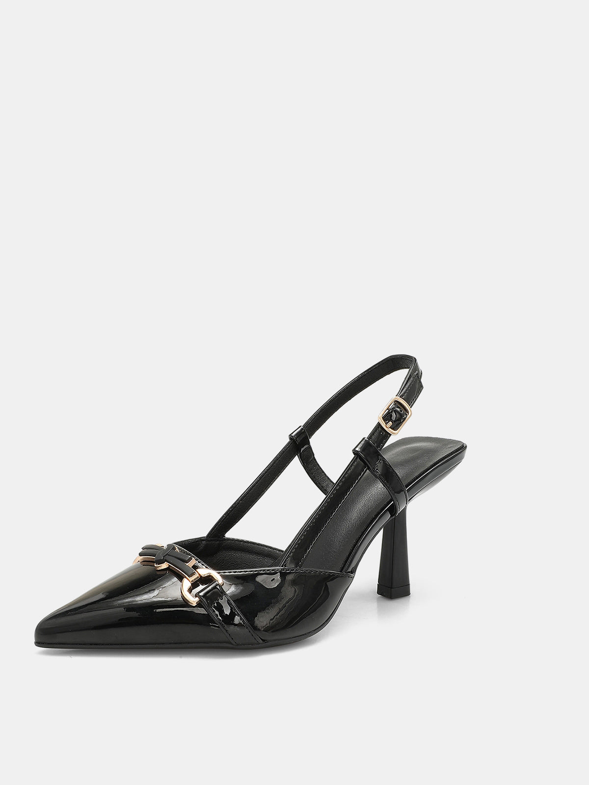 Pointed-Toe Slingback Pumps-Chicvia