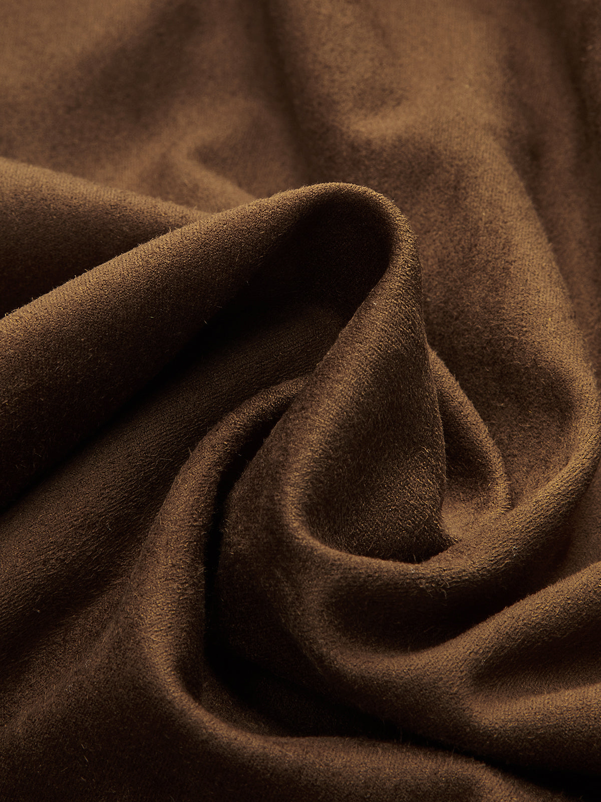 Metal Detail Suede Effect Asymmetric Maxi Skirt-Chicvia