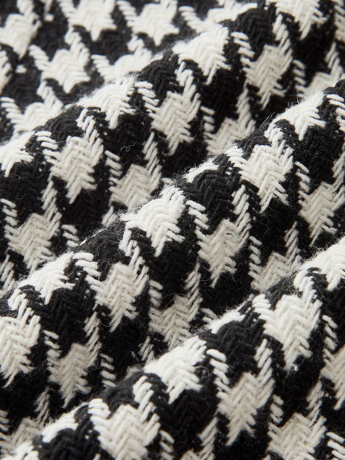 Houndstooth Strapless Belted Peplum Top-Chicvia