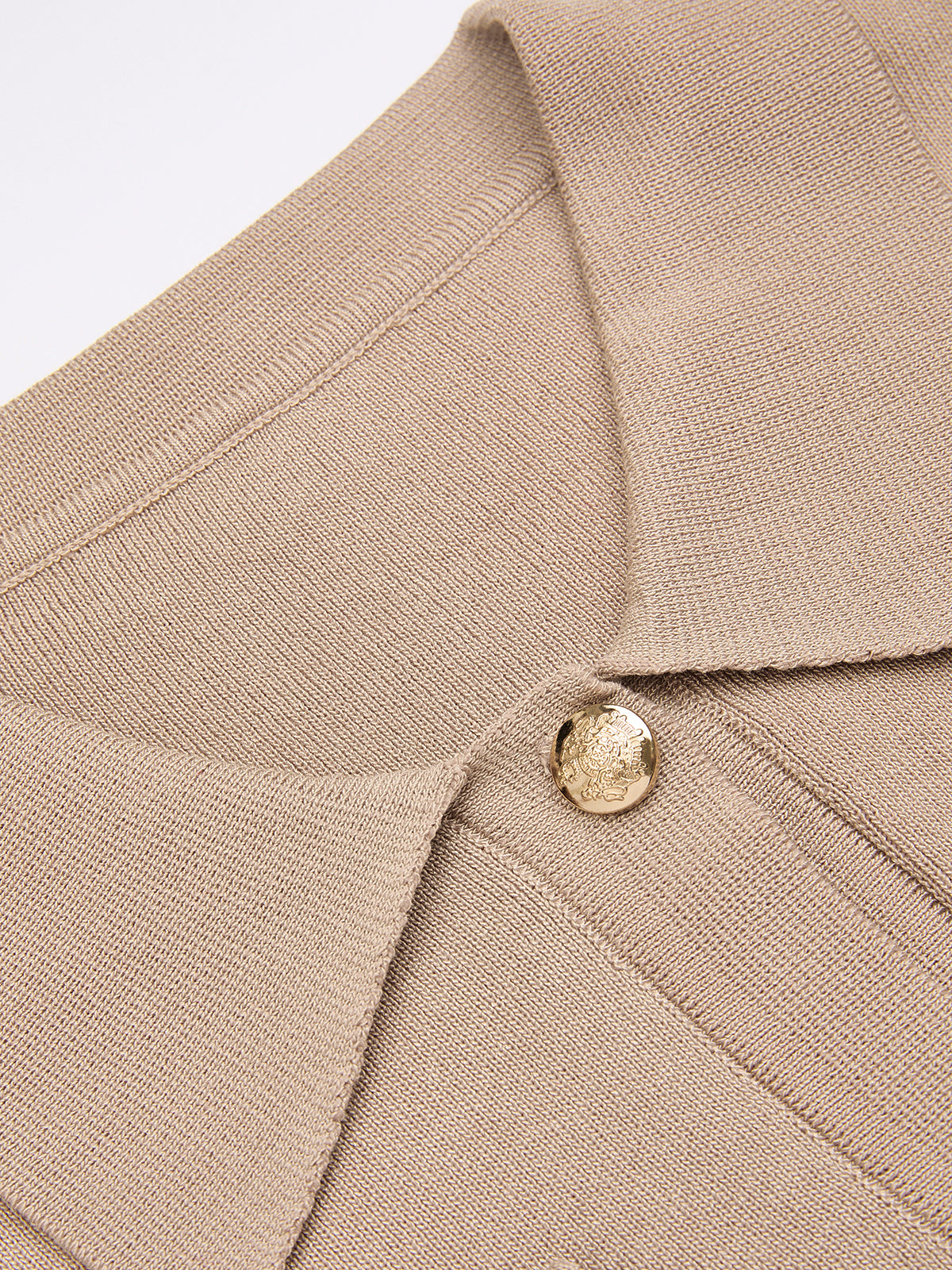 Metal Button Knit Cardigan & Midi Skirt Set-Chicvia