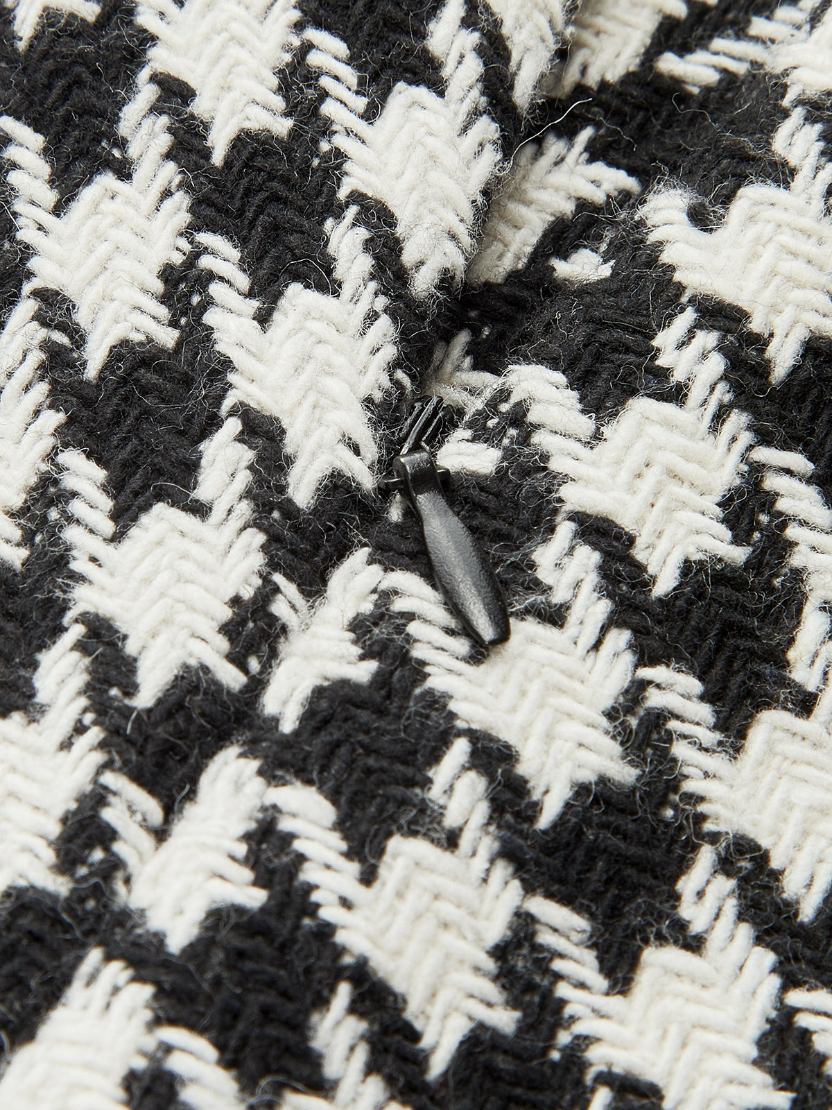 Mid-Waist Houndstooth Flared Pants-Chicvia