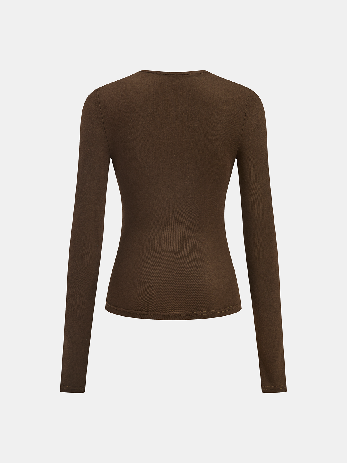 Chain Detail Cowl Neck Ruched Top-Chicvia