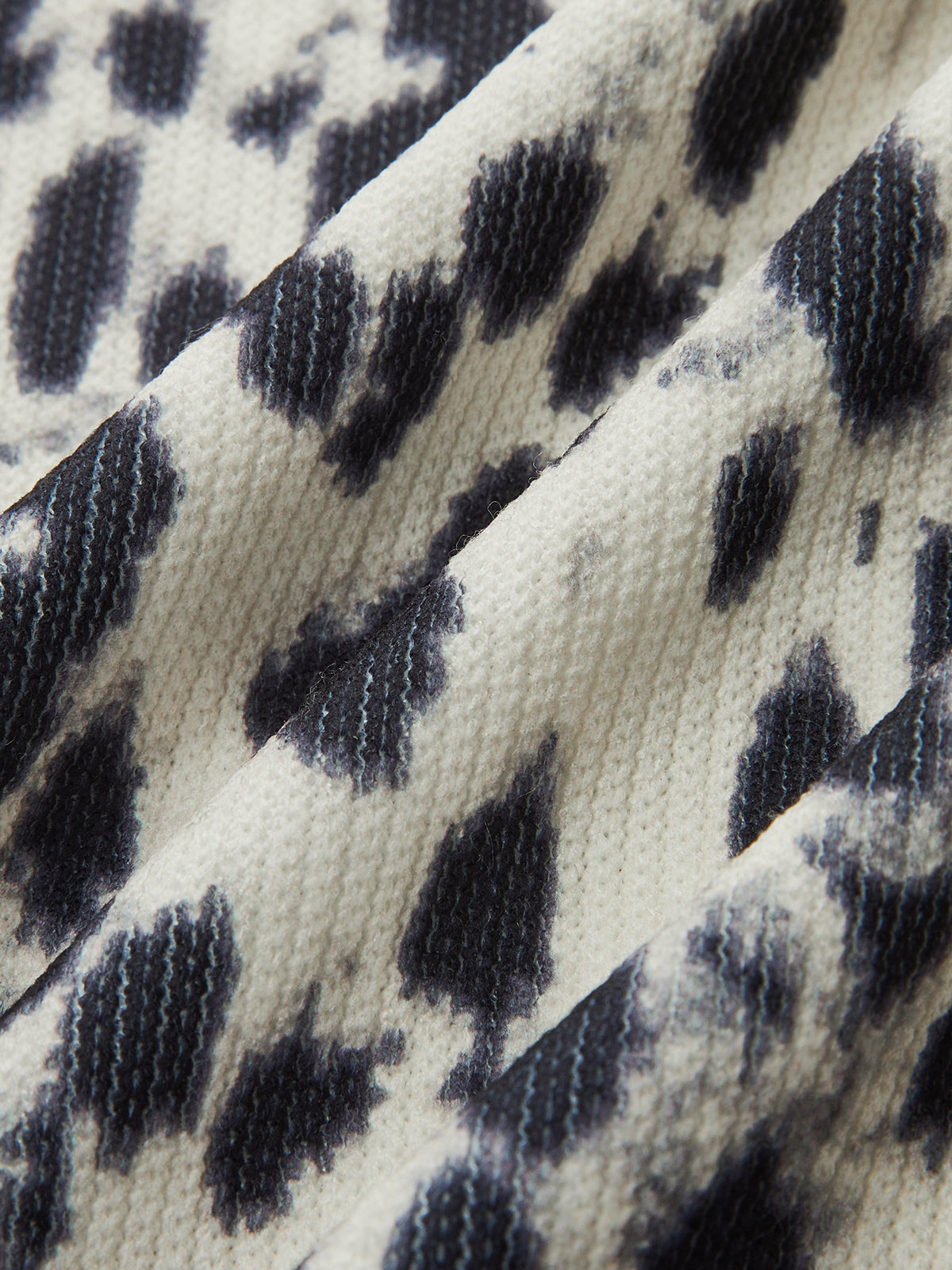 Leopard Print Ribbed Mock Neck Top-Chicvia