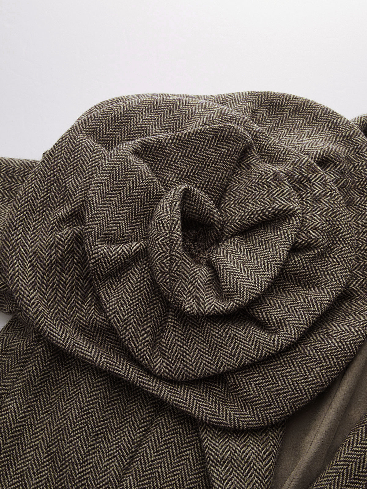 Large 3D Flower Single Button Tweed Blazer-Chicvia