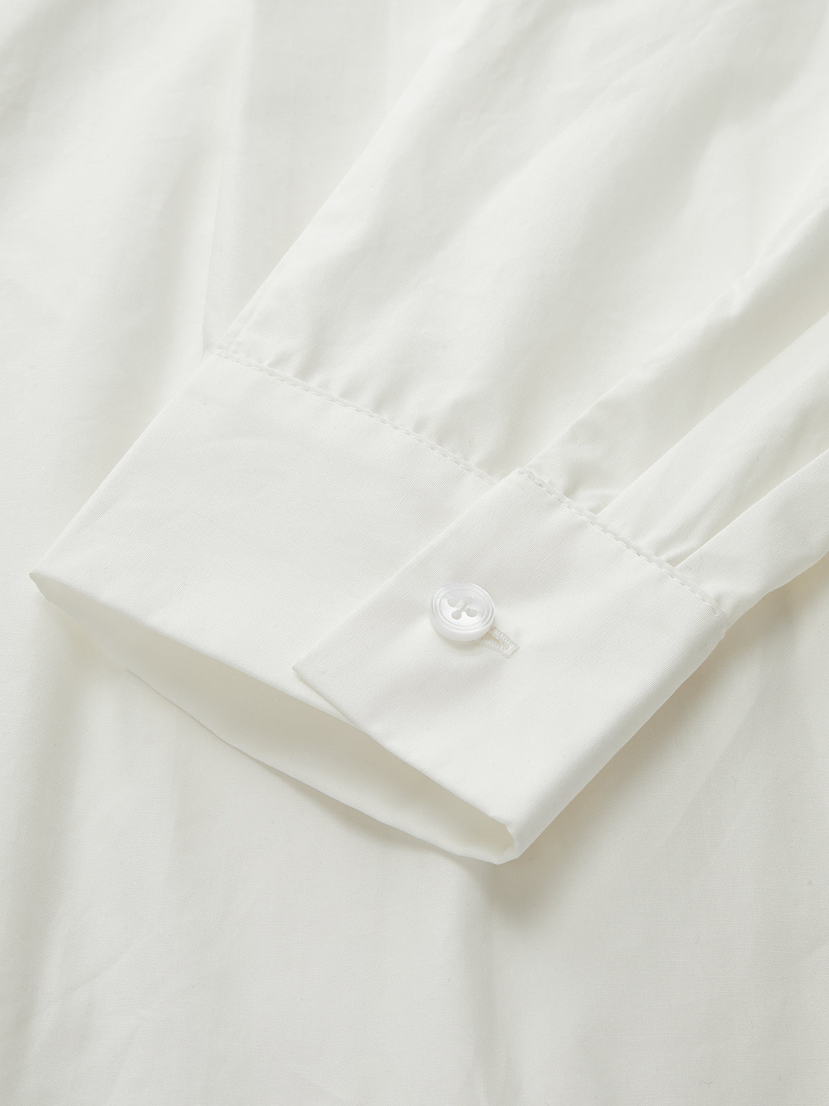 Cotton Pleated Cinched Shirt-Chicvia