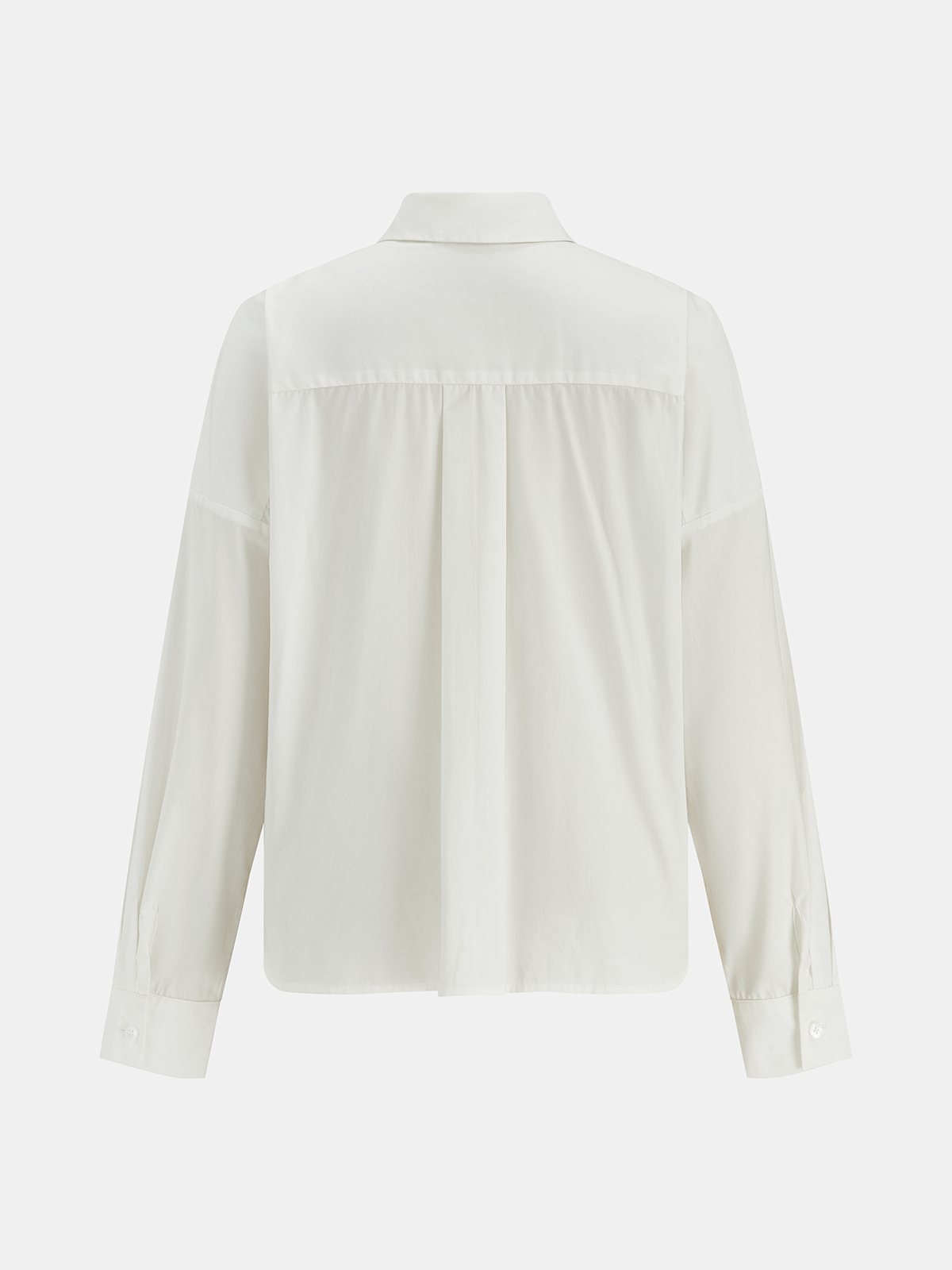 Cotton Pleated Cinched Shirt-Chicvia