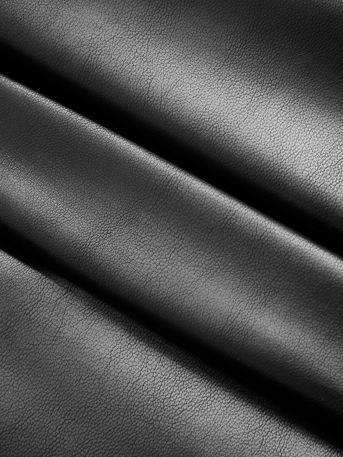 Faux Leather Ruched Cami Midi Dress-Chicvia