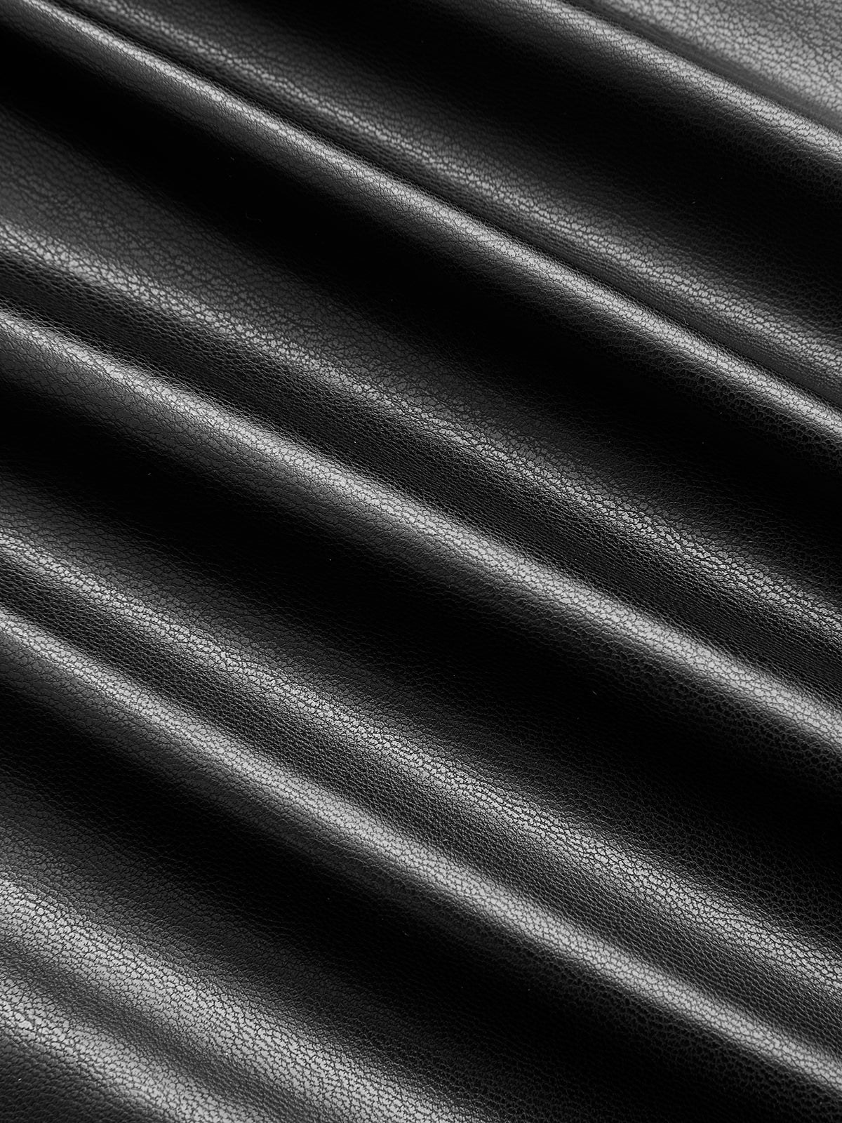 Knit Top & Faux Leather Ruched Skirt Set-Chicvia