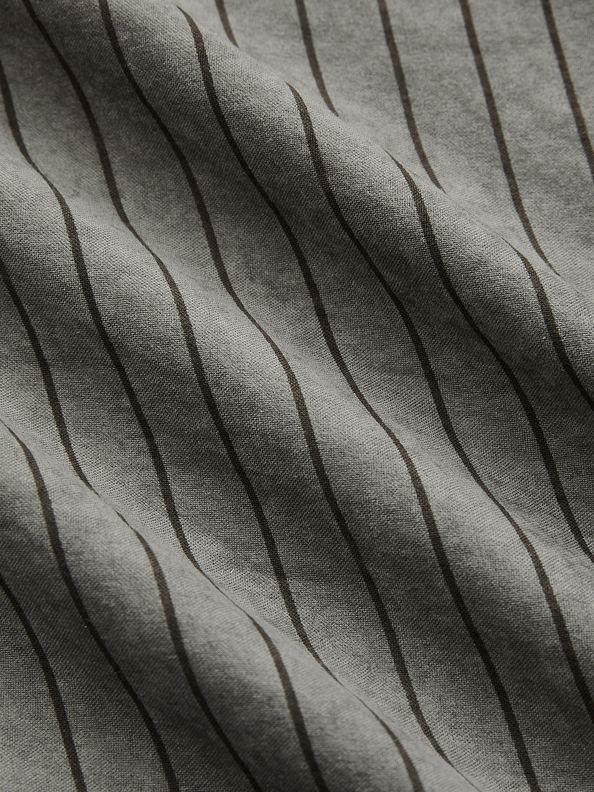 Pinstripe Wrap-Waist Shirt Dress-Chicvia