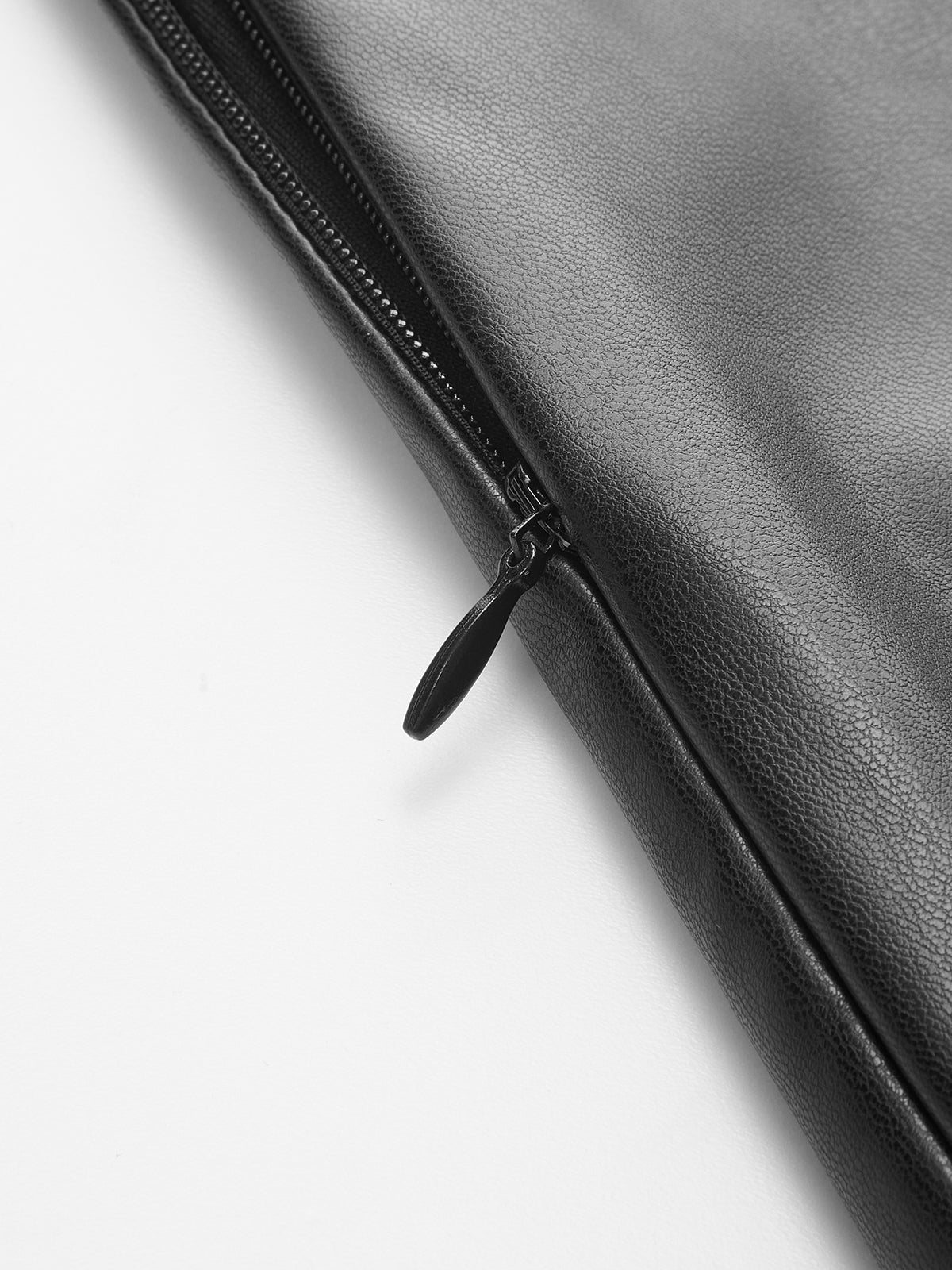 Lace Panel Faux Leather Asymmetrical Cami Dress-Chicvia