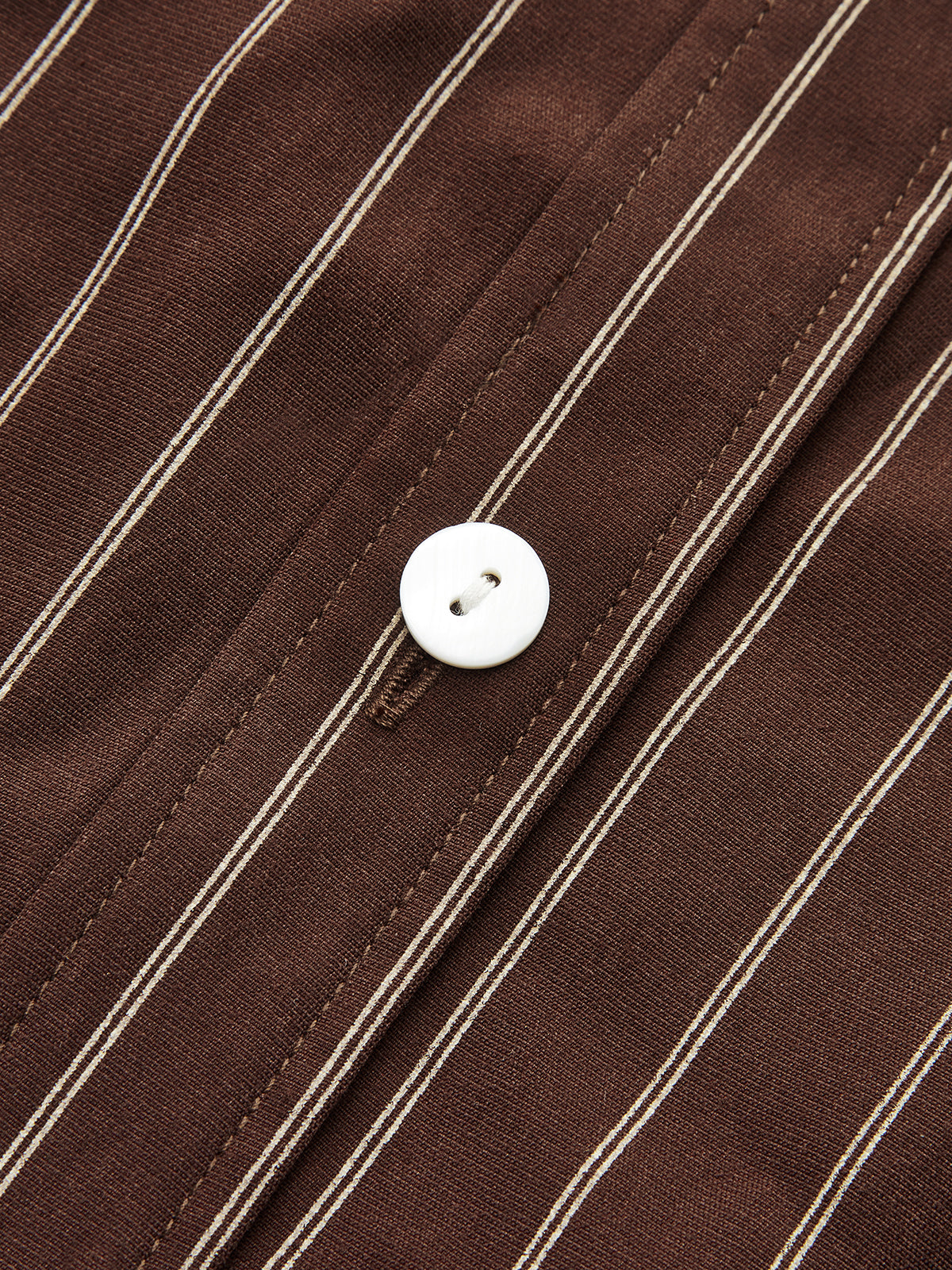 Loose Striped Knot Front Blouse-Chicvia