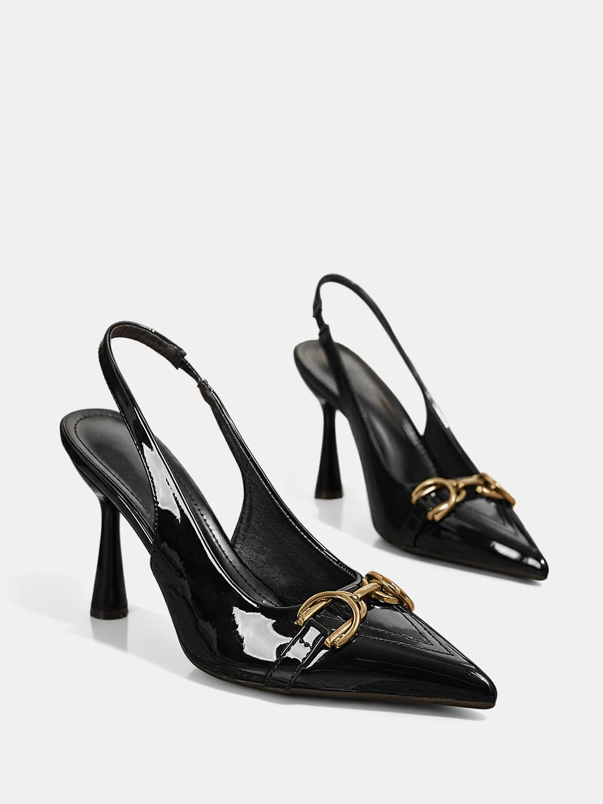Horsebit Detail Slingback Pumps-Chicvia
