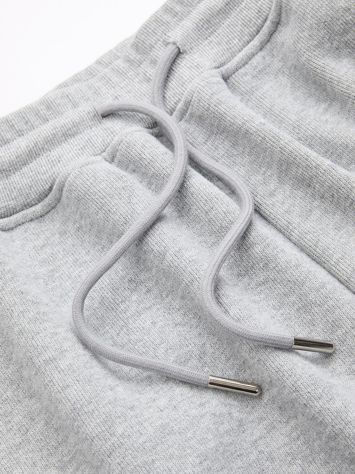 Cotton-Blend Drawstring Straight-Leg Sweatpants-Chicvia