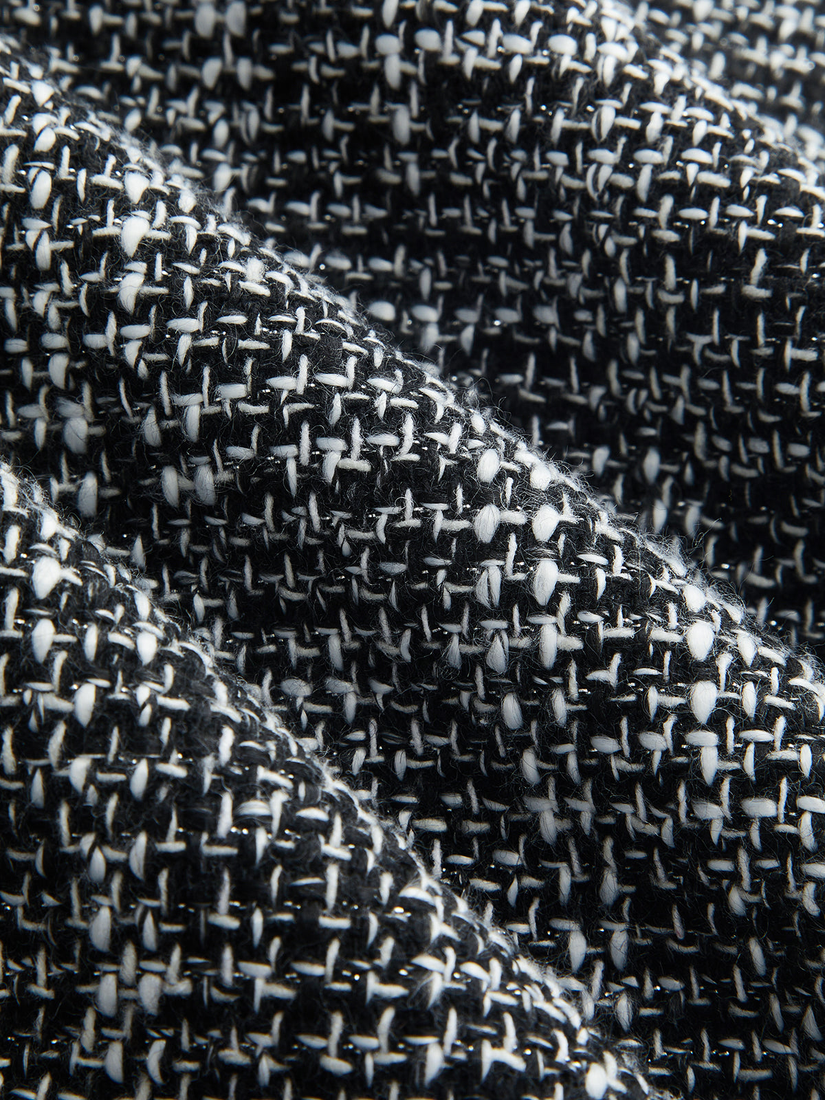 Mid-Waist Tweed Wide-Leg Pants-Chicvia