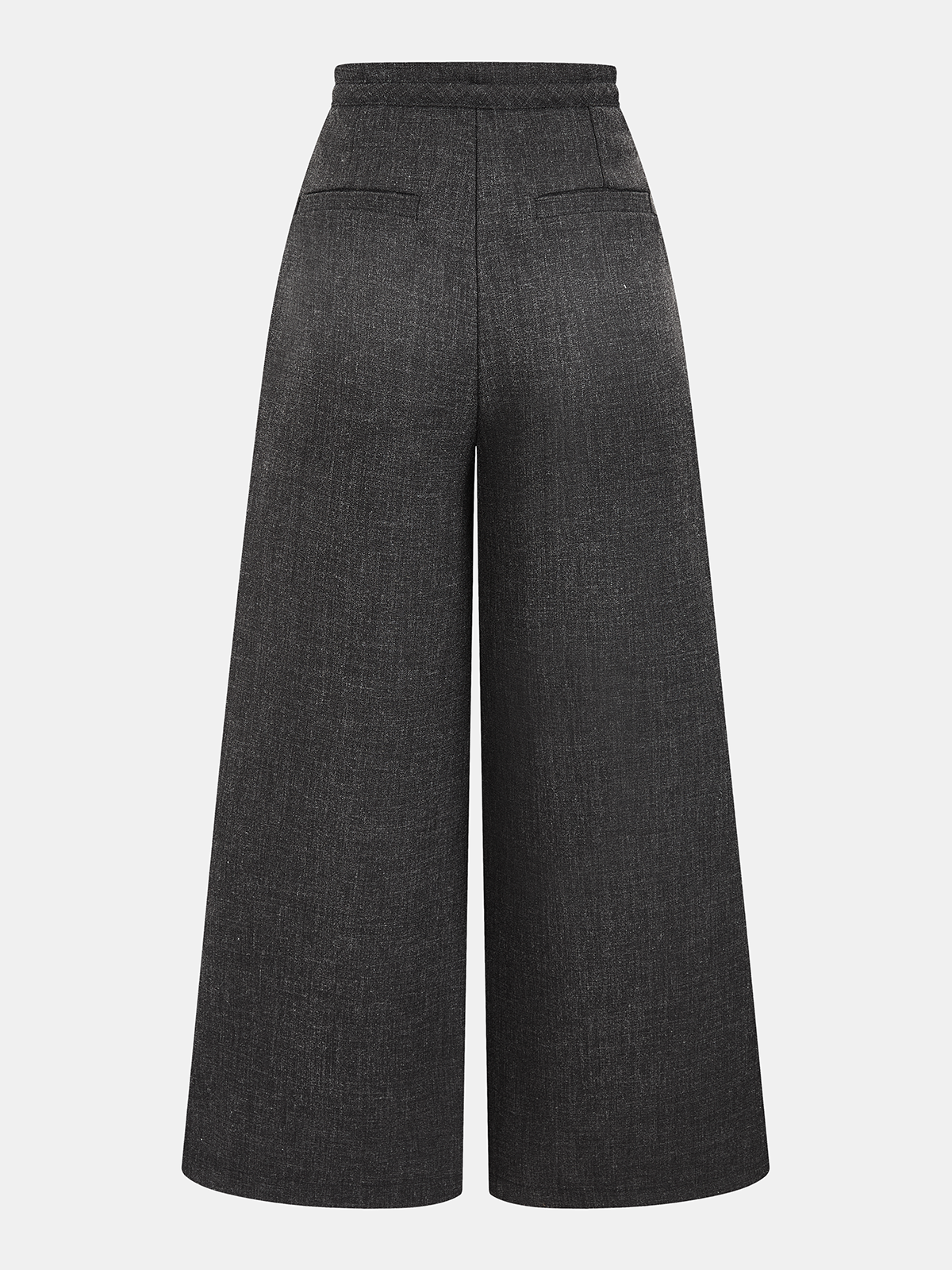 Pleated Drawstring Wide-Leg Pants-Chicvia