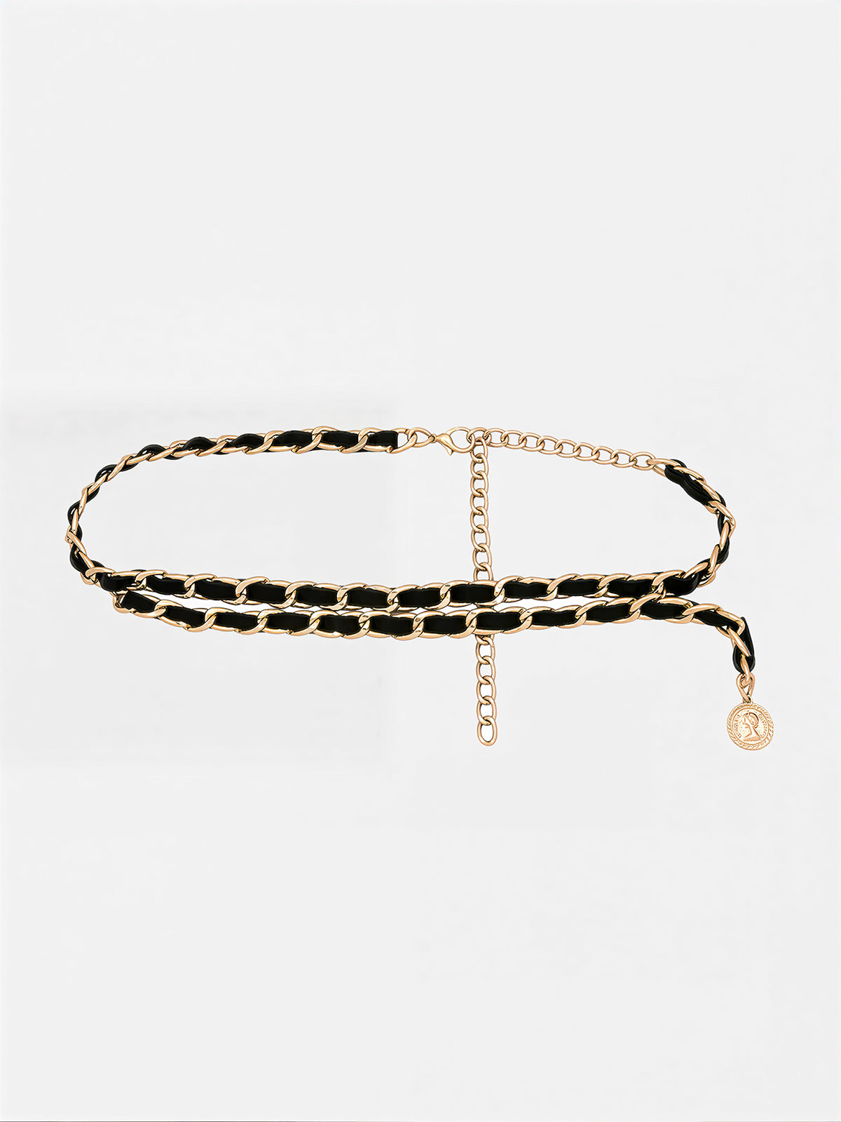 Coin Charm Wrap Chain Belt-Chicvia