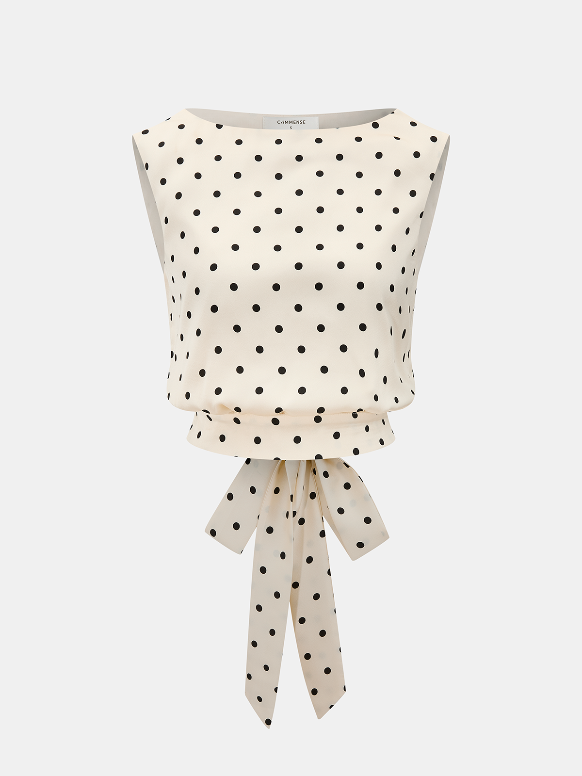 Polka Dot Sleeveless Top & Maxi Skirt Set-Chicvia