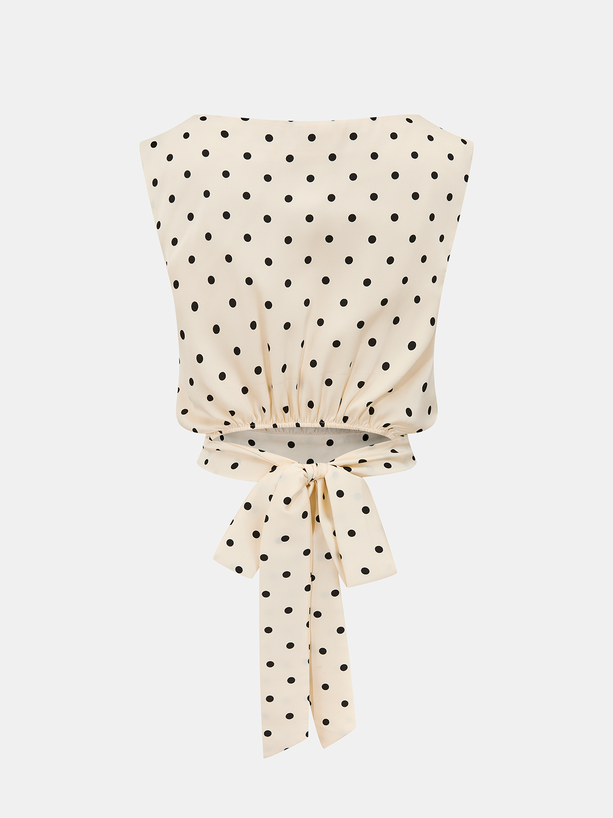 Polka Dot Sleeveless Top & Maxi Skirt Set-Chicvia