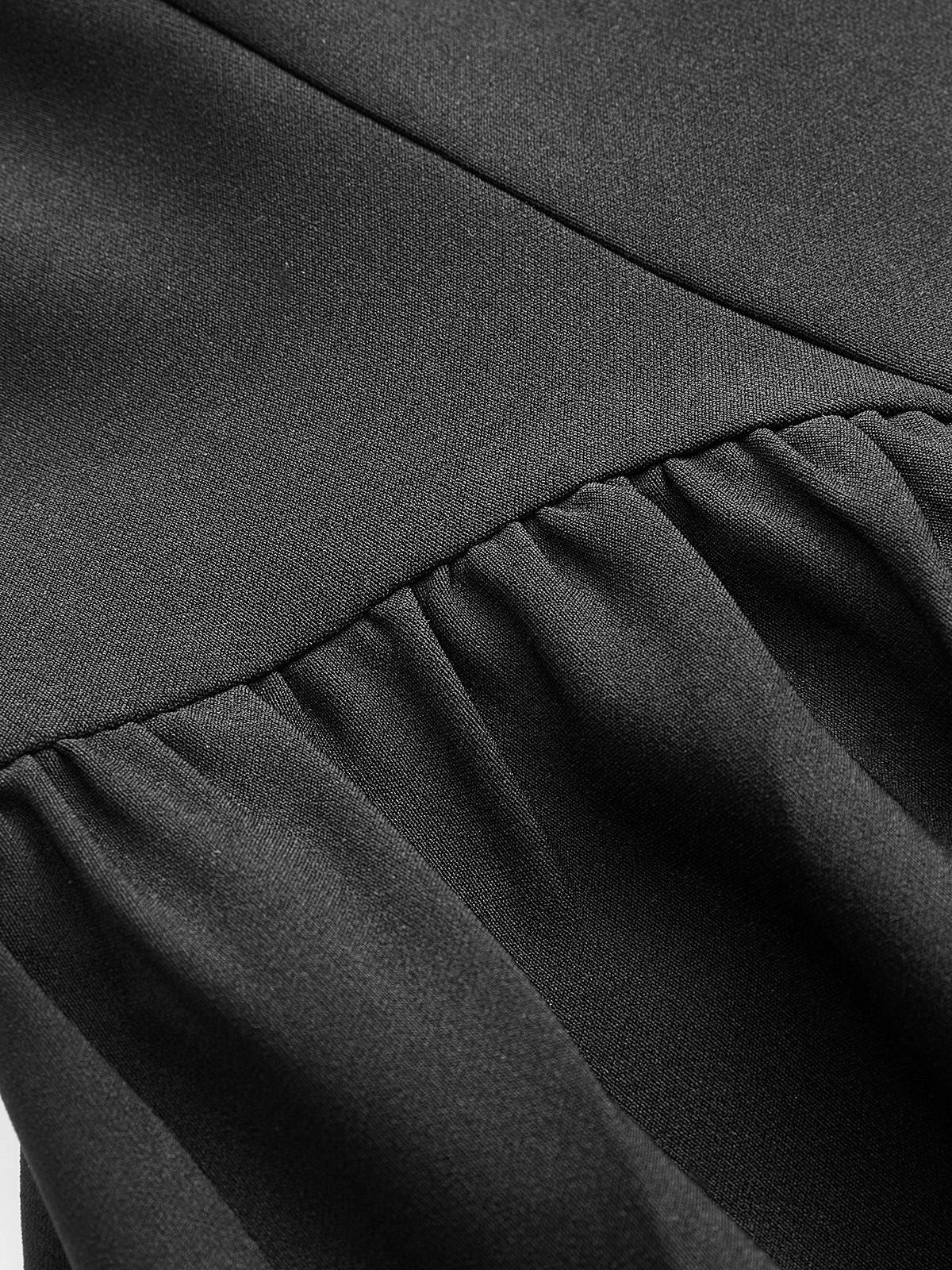 Keyhole Neckline Sleeveless Large-Flare Maxi Dress-Chicvia